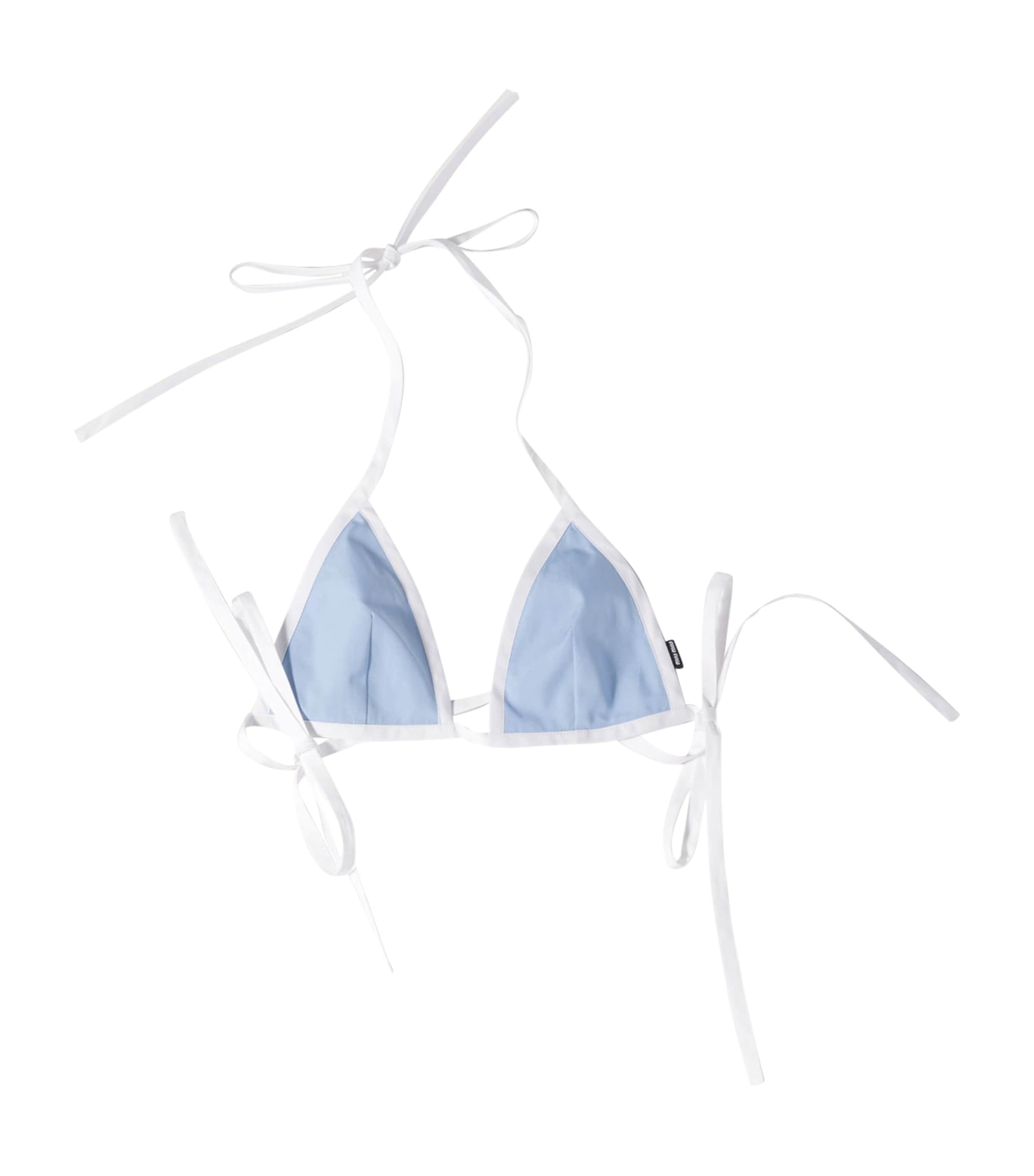 Miu Miu Womens Cotton Poplin Bikini Top Image 1