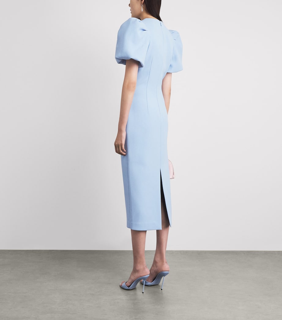 Rebecca Vallance Womens Embellished Aylin Midi Dress Blue Image 4