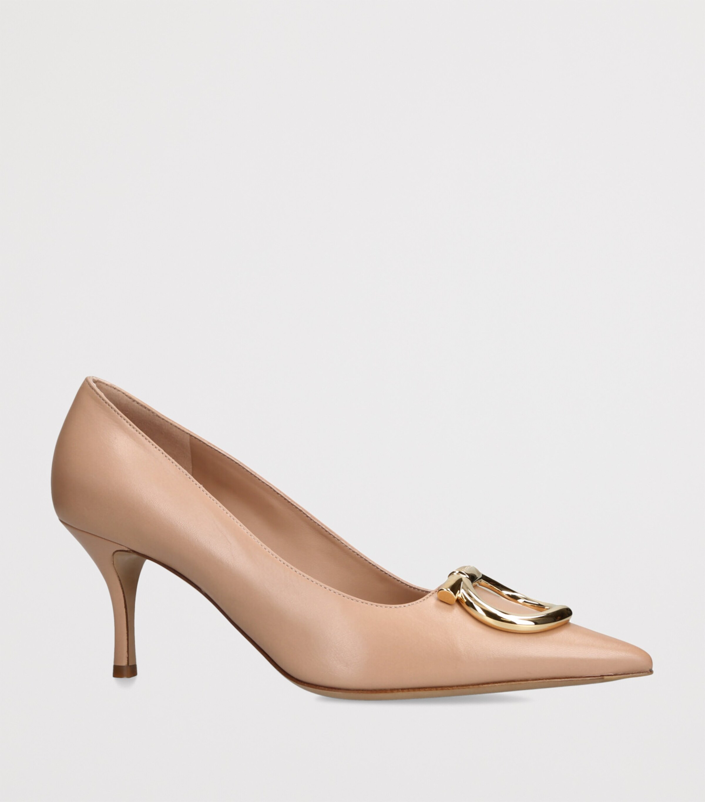 Salvatore Ferragamo Leather Lara Pumps 70 Blush Image 3