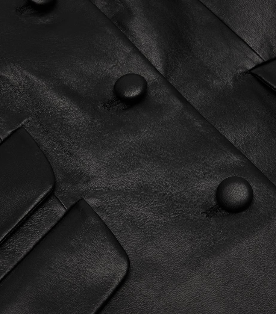 Leather Slade Waistcoat BLACK Image 2