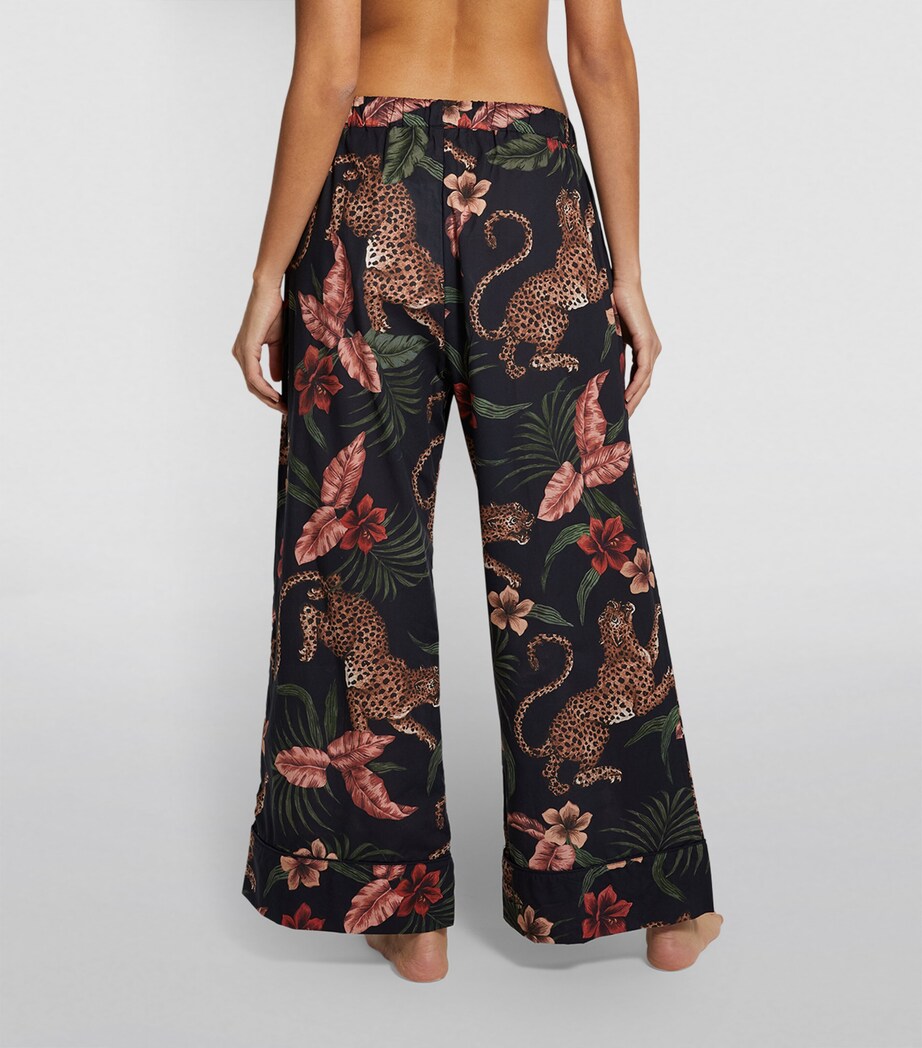 Desmond & Dempsey Womens Soleia Print Pyjama Bottoms Navy Image 4