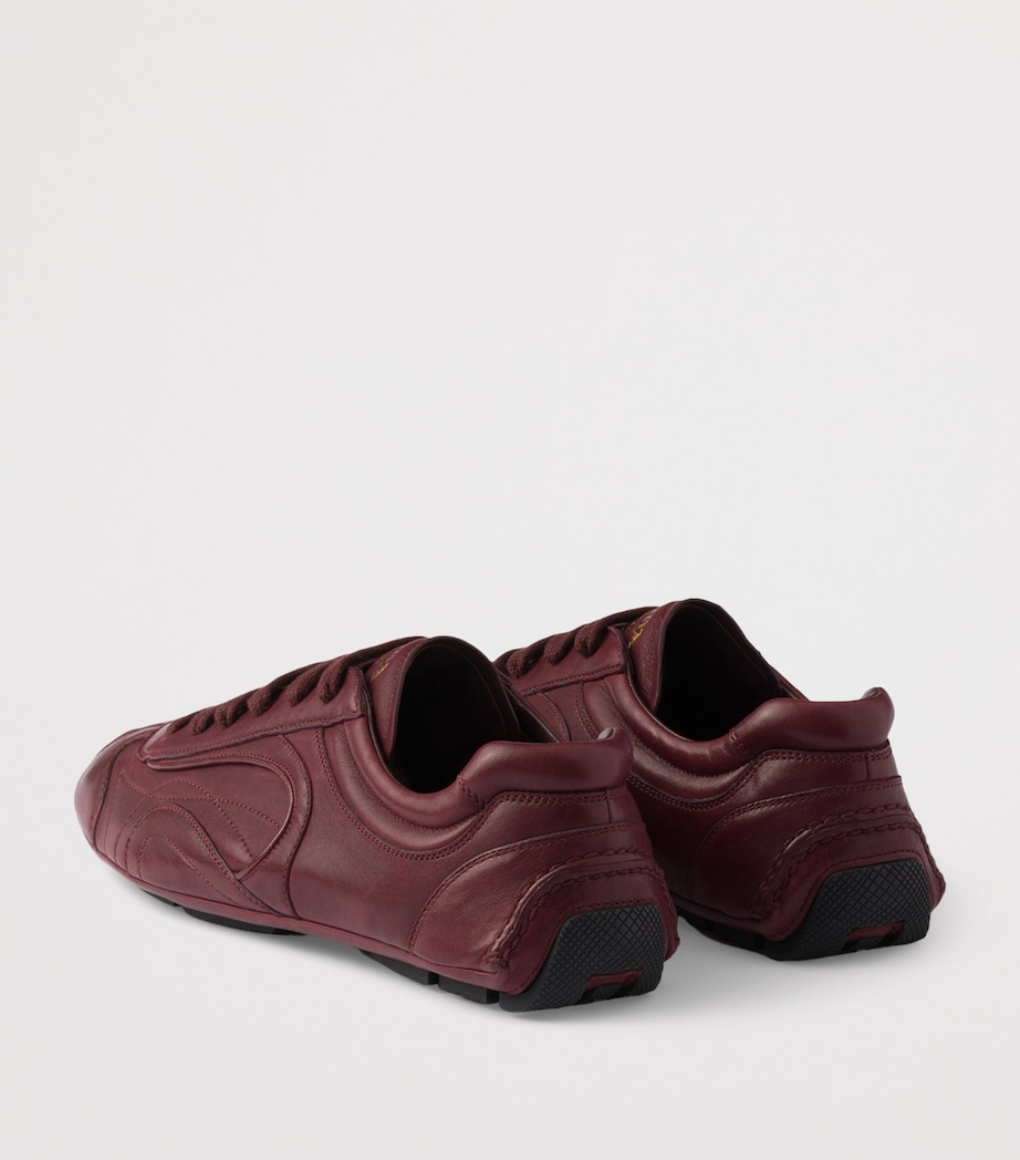 Prada Nappa Leather Antiqued Sneakers Image 5