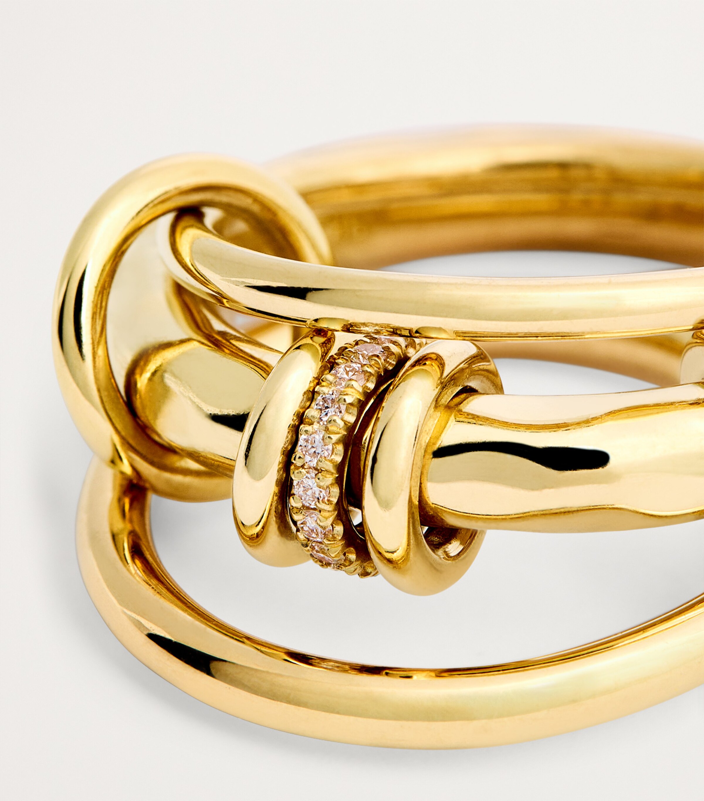 Spinelli Kilcollin Yellow Gold and Diamond Gemini Ring (Size 7.5) Yellow Gold Image 4