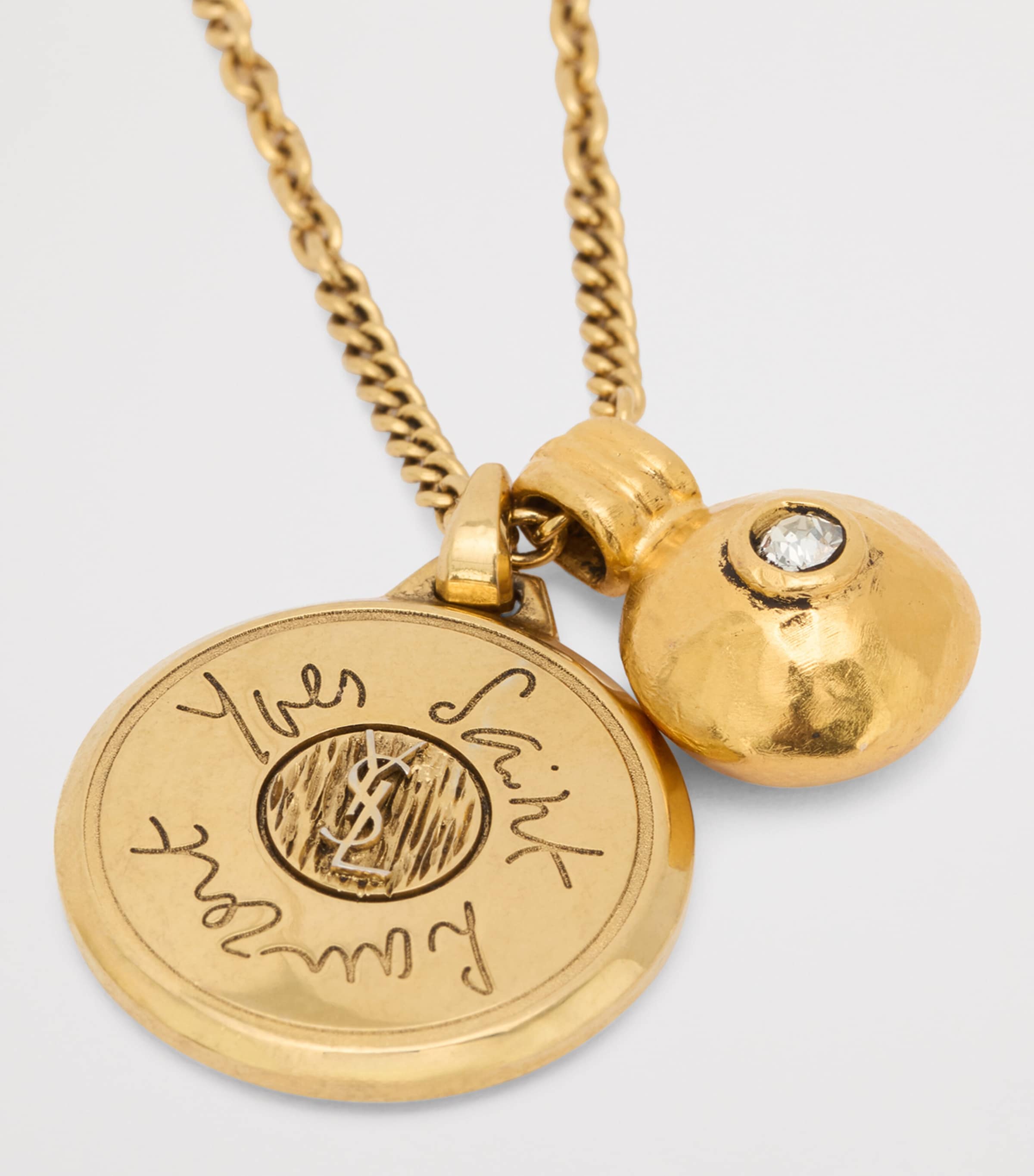 Saint Laurent Cassandre Medallion Necklace Image 3