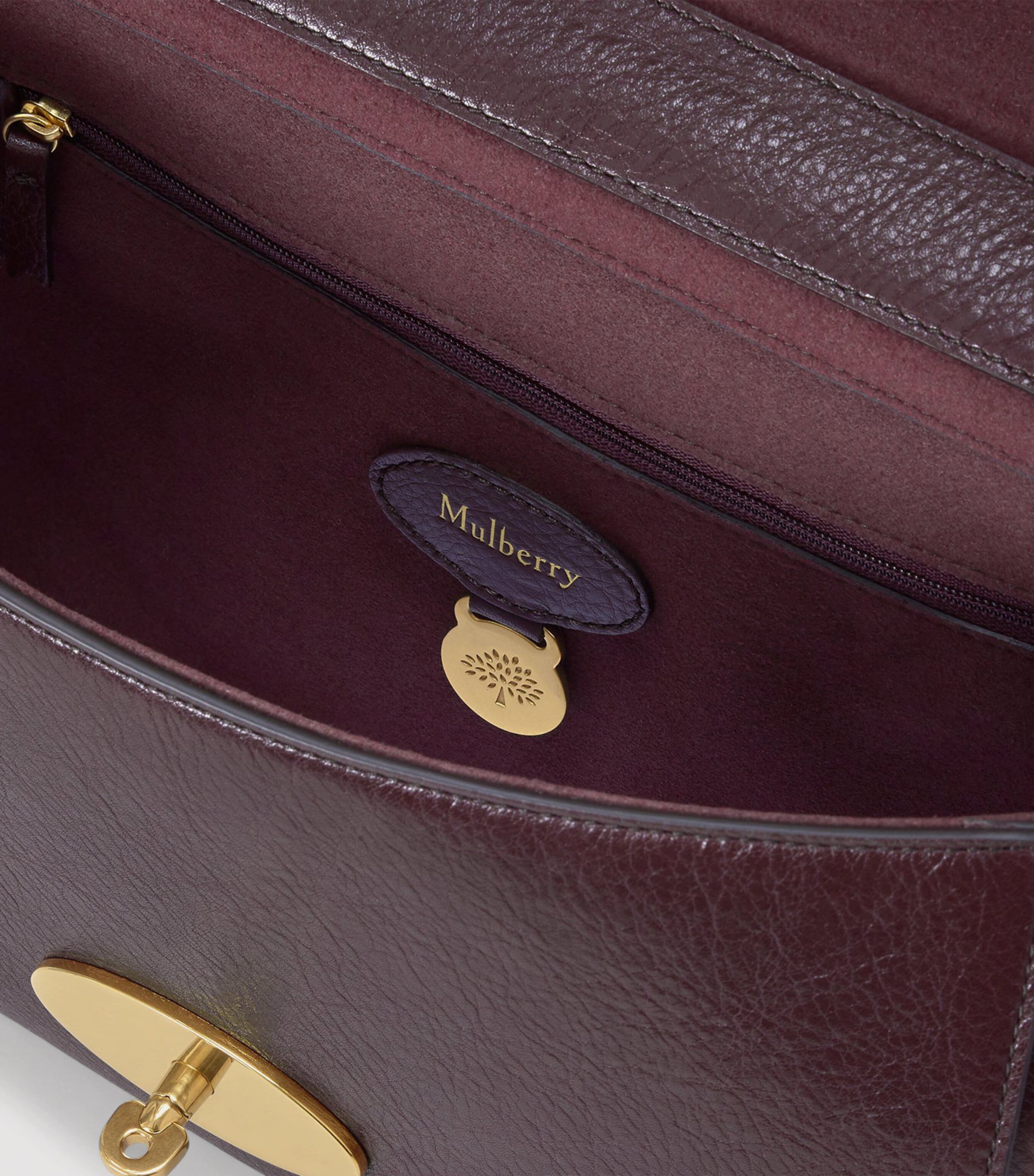 Mulberry Medium Leather Lily Shoulder Bag Oxblood Image 5