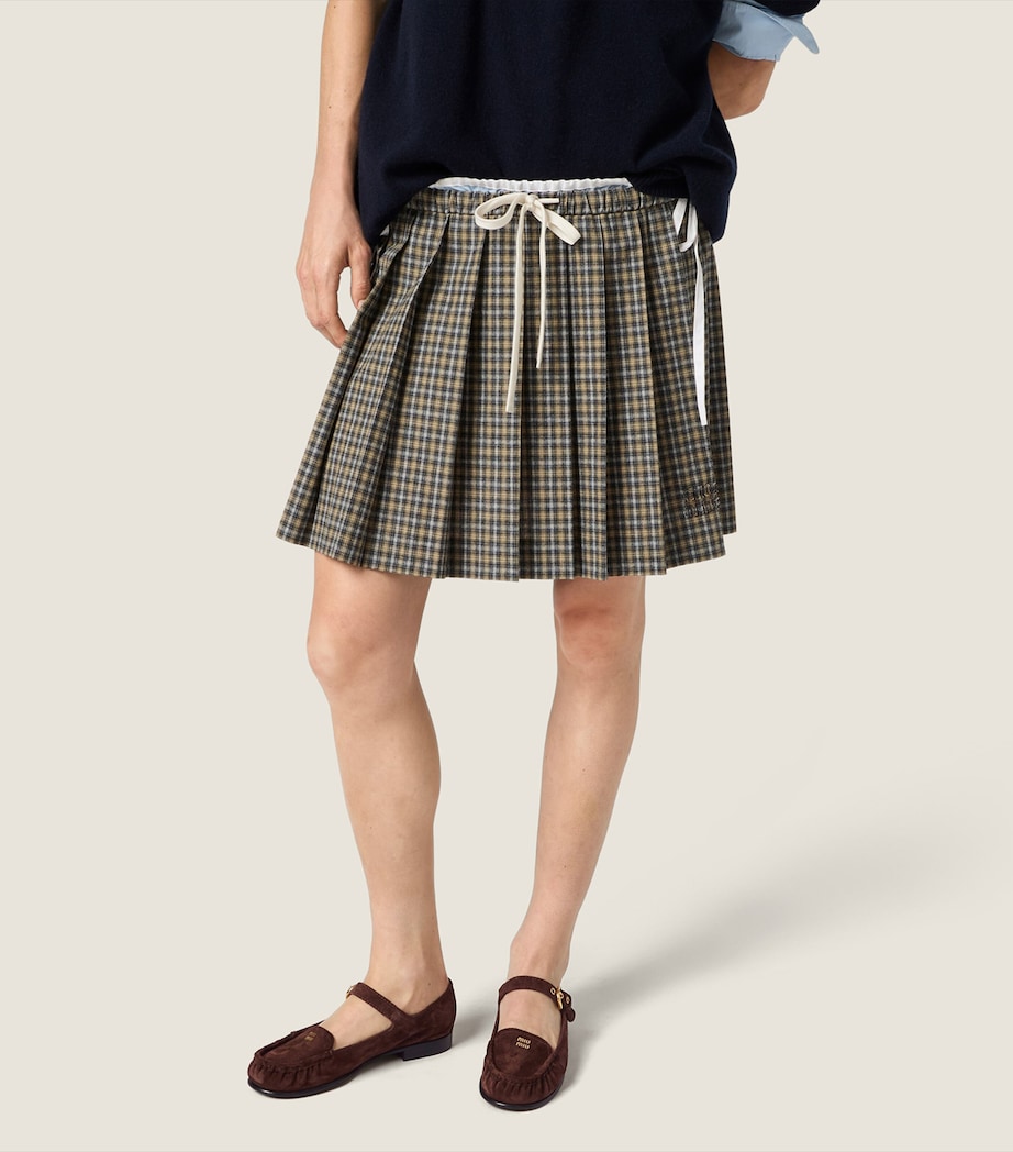 Miu Miu Suede Buckled Loafers Brown Image 2