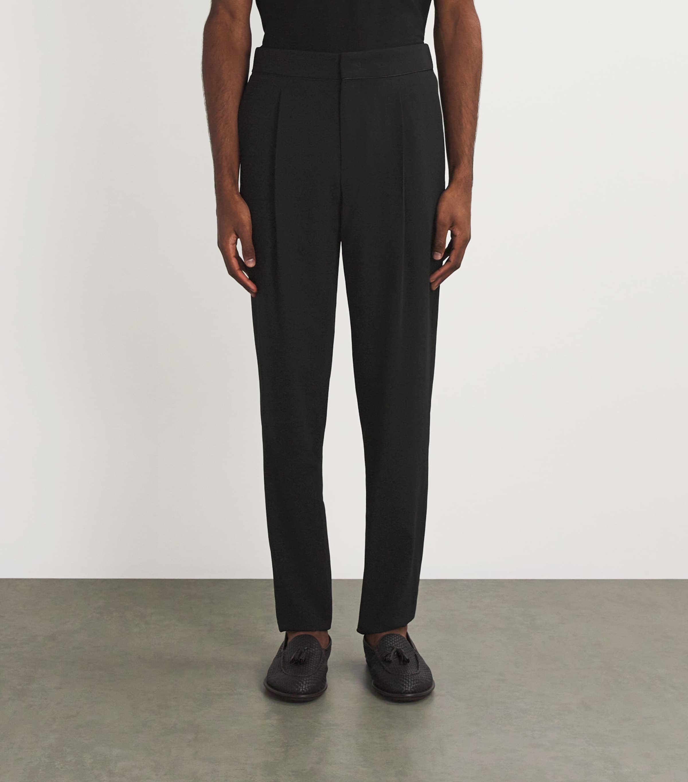 Virgin Wool Straight Tailored Trousers UC001 Image 3