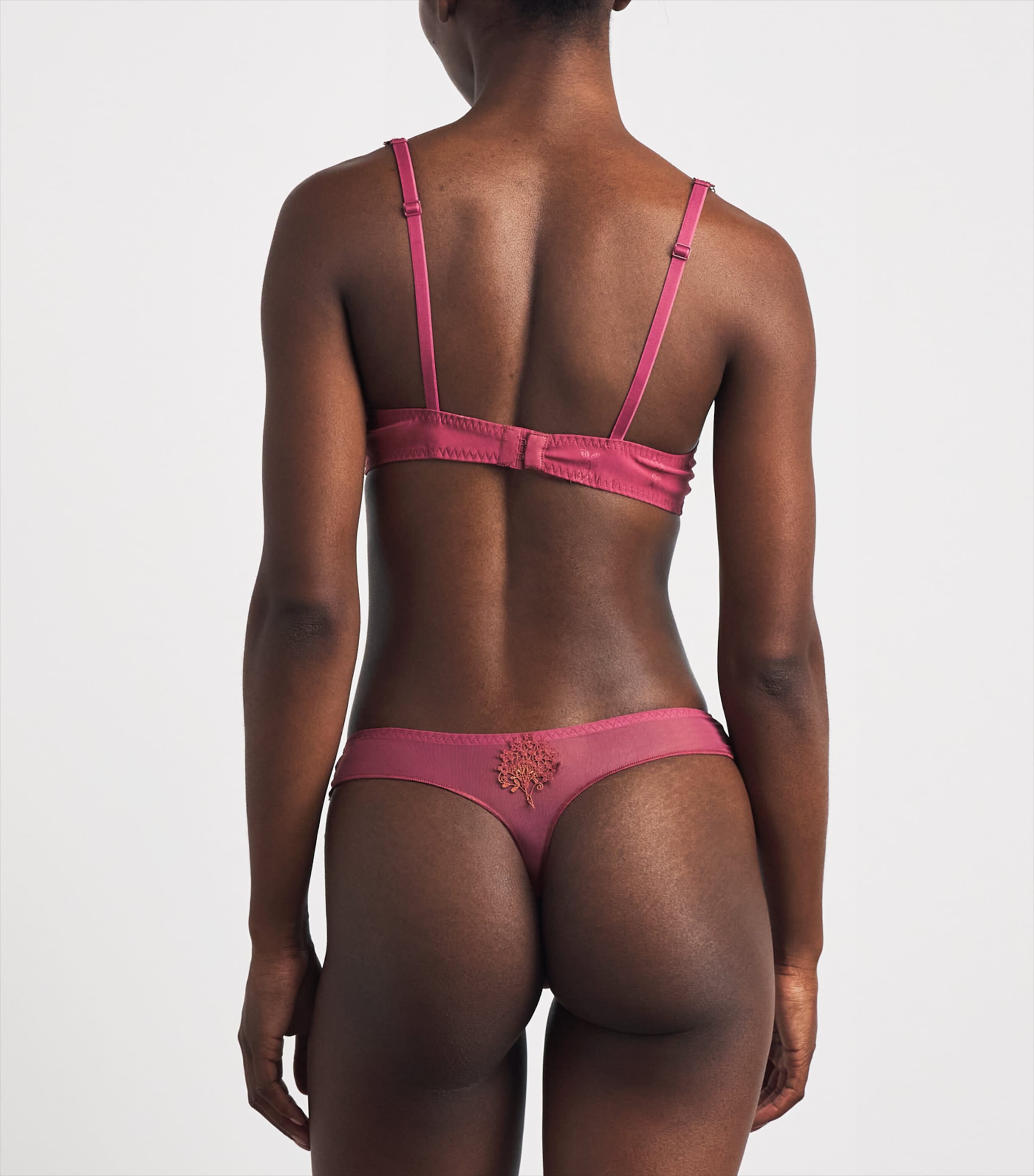 Simone Perele Womens Lace Wish Tanga Santal Pink Image 3