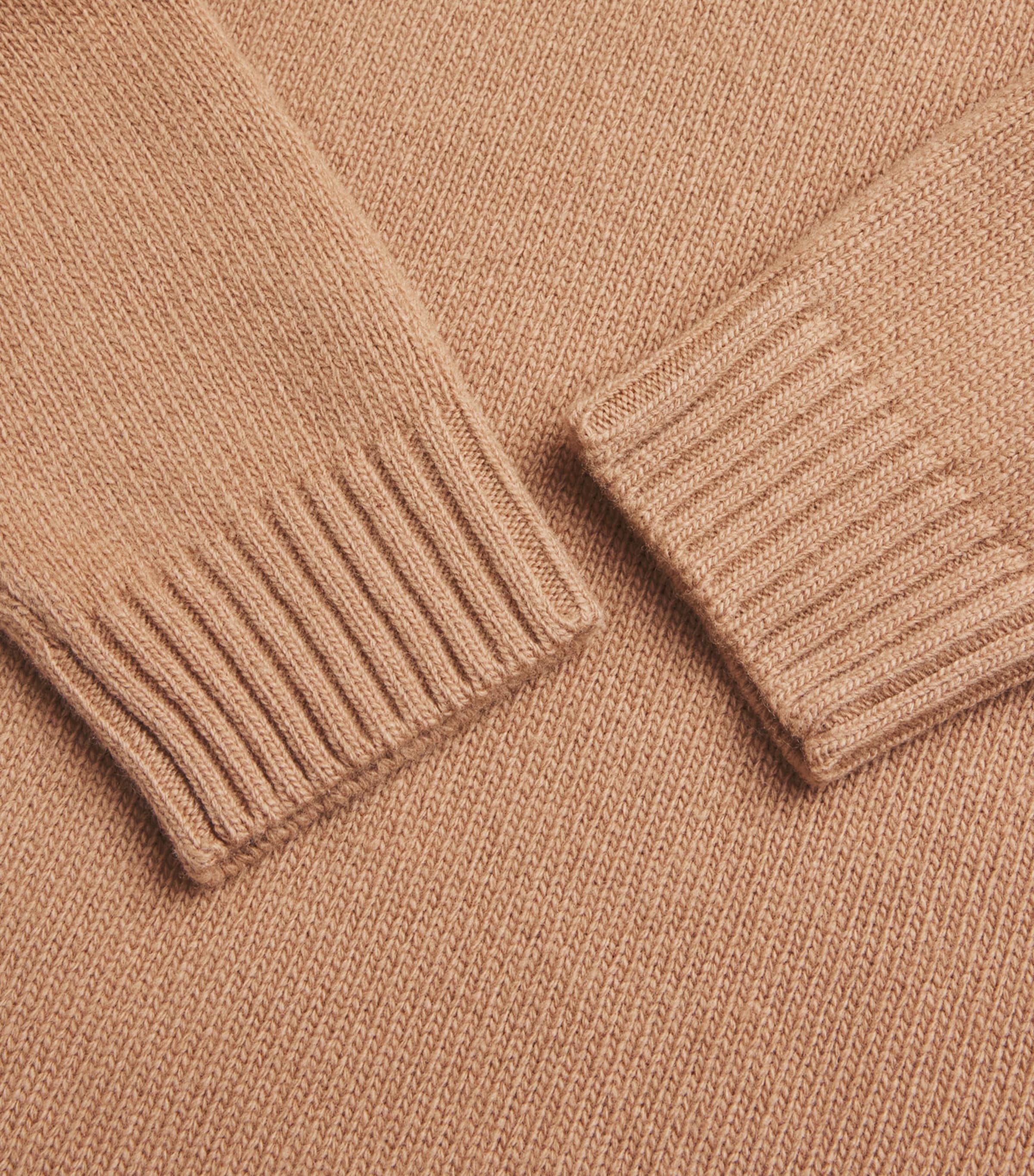Virgin Wool High-Neck Sweater CAMEL Image 5