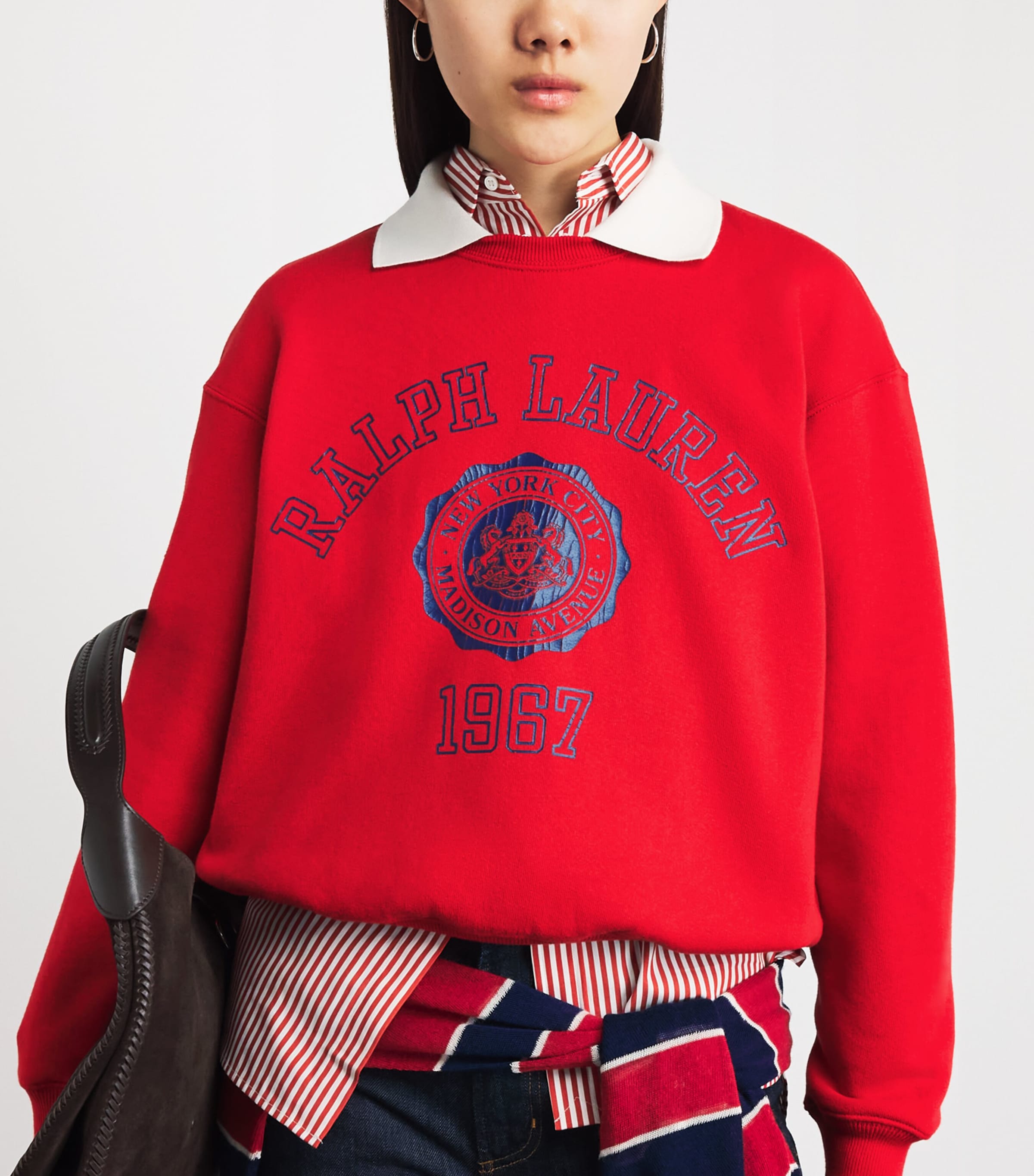 Polo Ralph Lauren Womens Polo Crest Sweatshirt Very Red Image 3