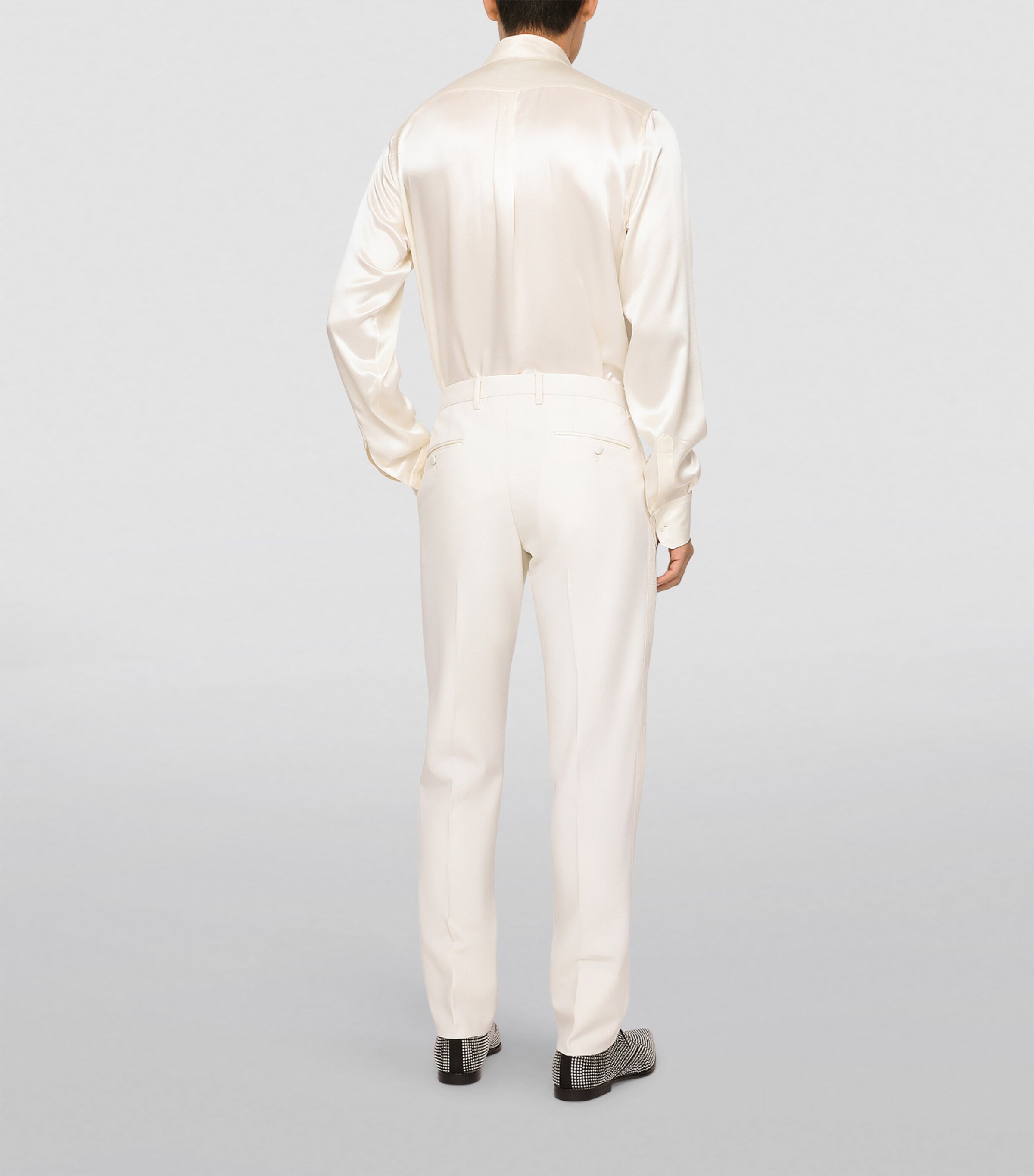 Silk Shirt W0111-WHITE Image 4