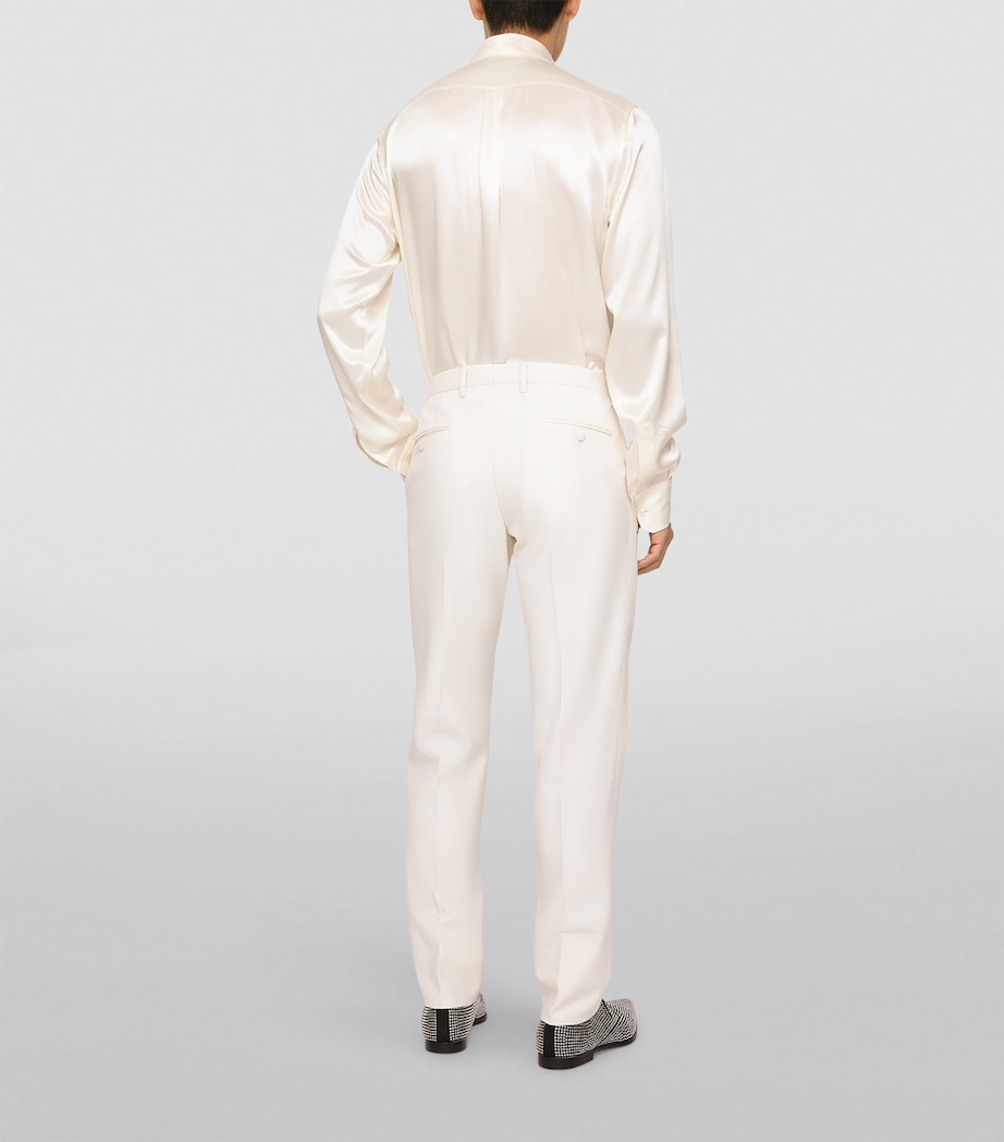 Silk Shirt W0111-WHITE Image 4