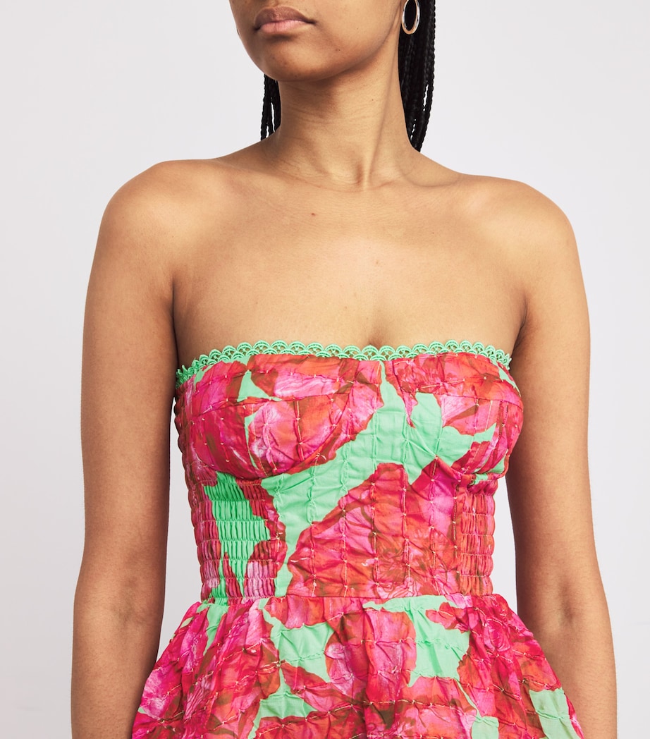 Floral Off-The-Shoulder Mini Dress GREEN BLOSSOM Image 6