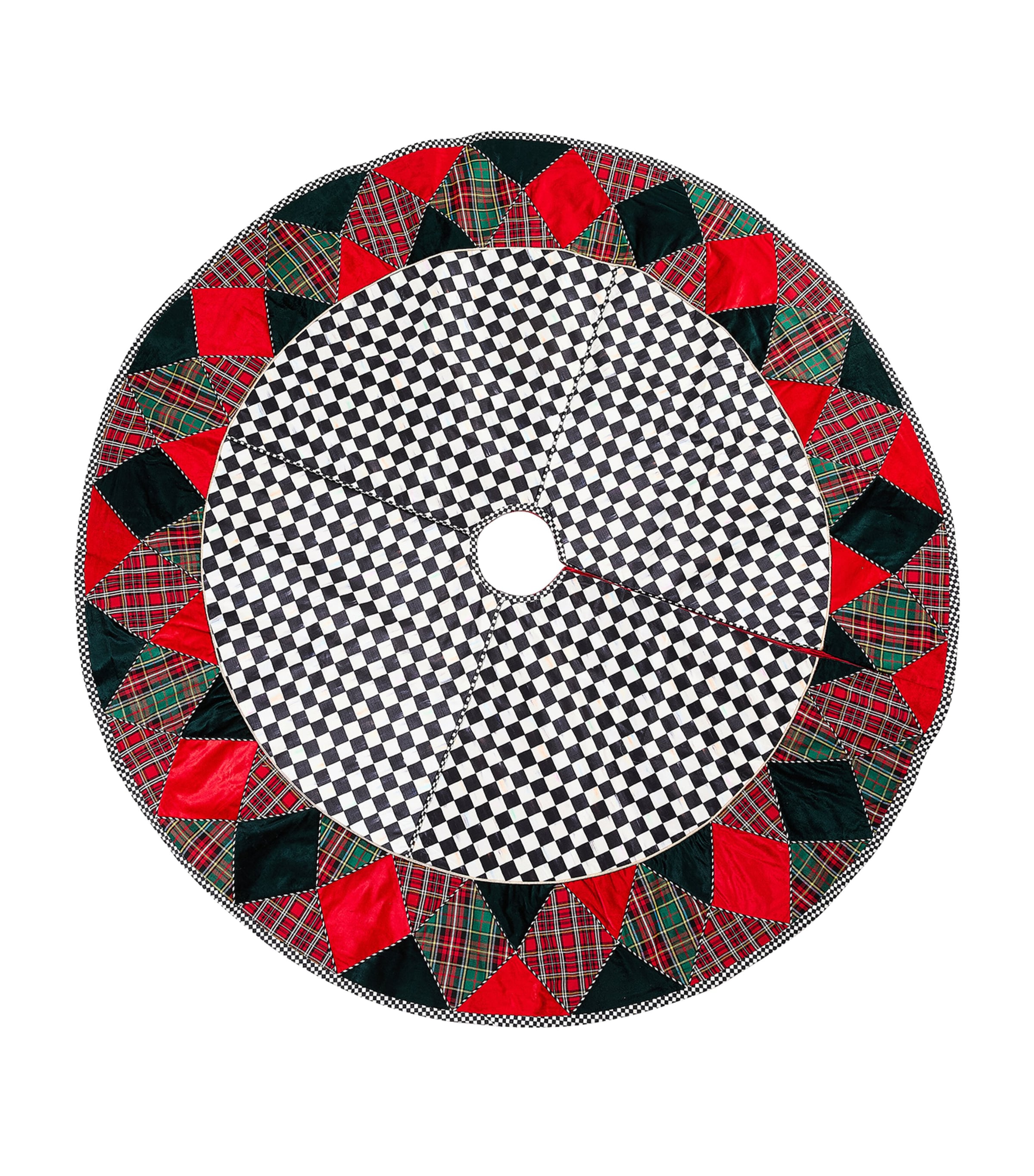 Mackenzie-childs Tartan Tree Skirt In Red