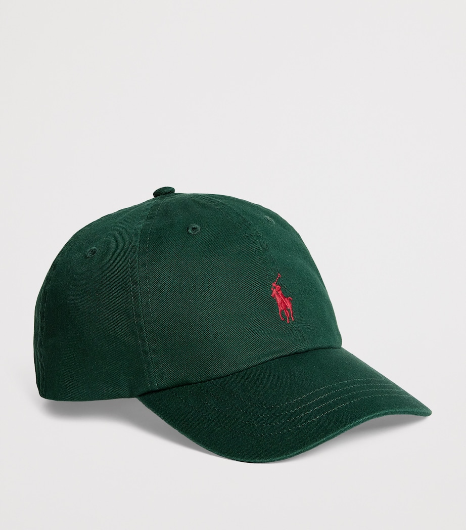 Cotton Polo Pony Baseball Cap COLLEGE GREEN Image 2