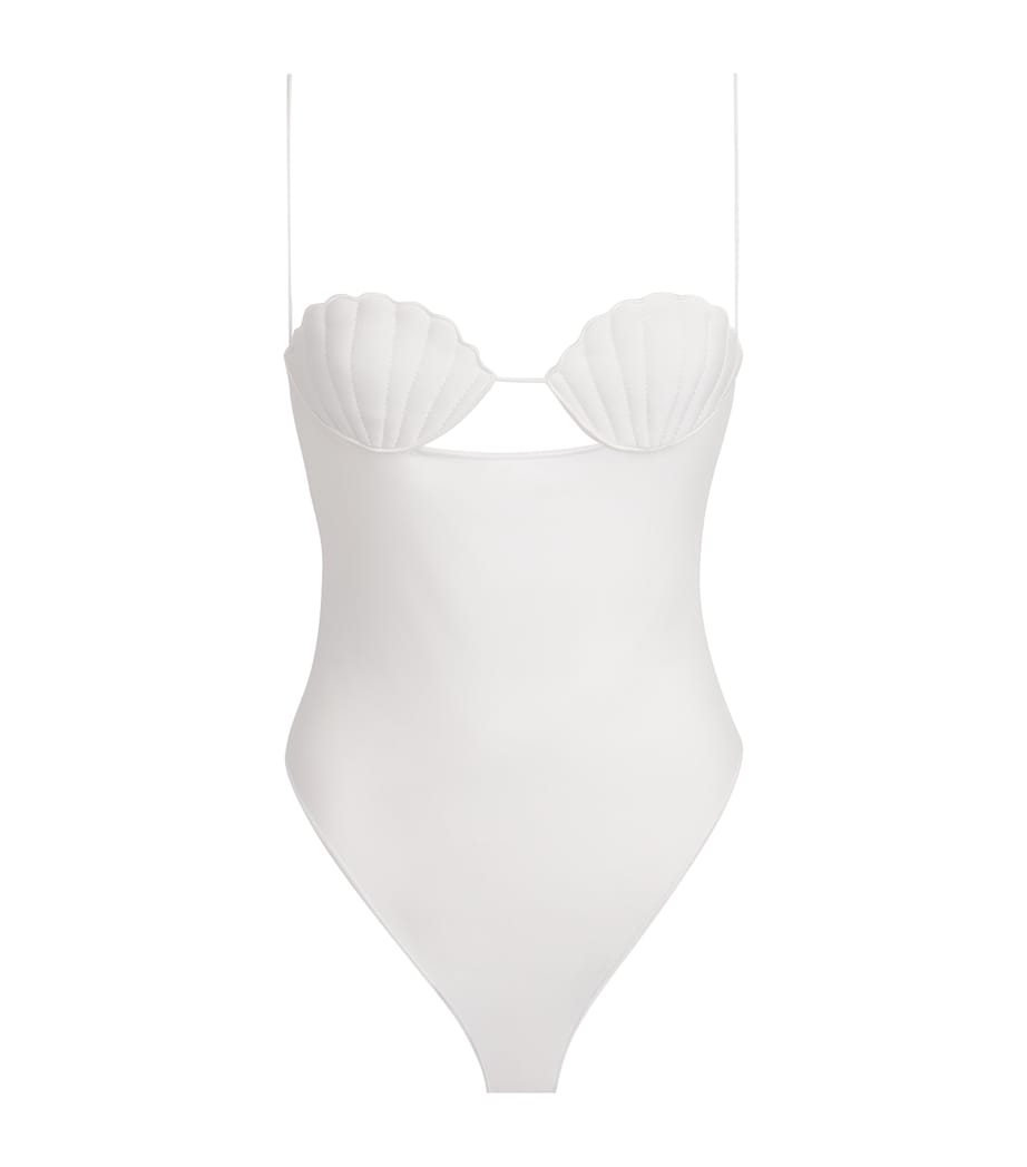 Oséree Womens Shell Swimsuit Pearl Image 1