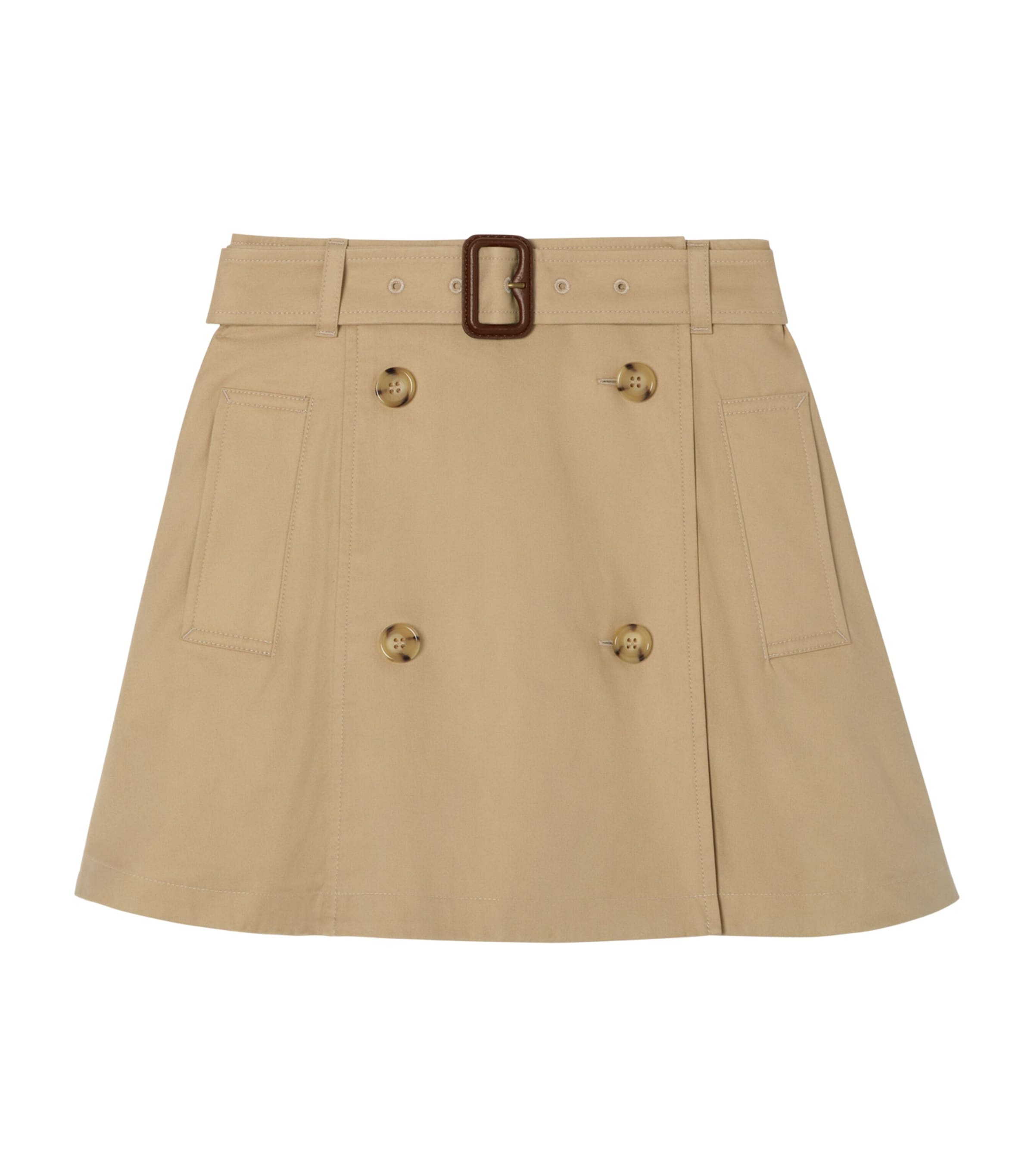 Burberry Kids Cotton Trench Skirt (4-12 Years) Sand Image 1