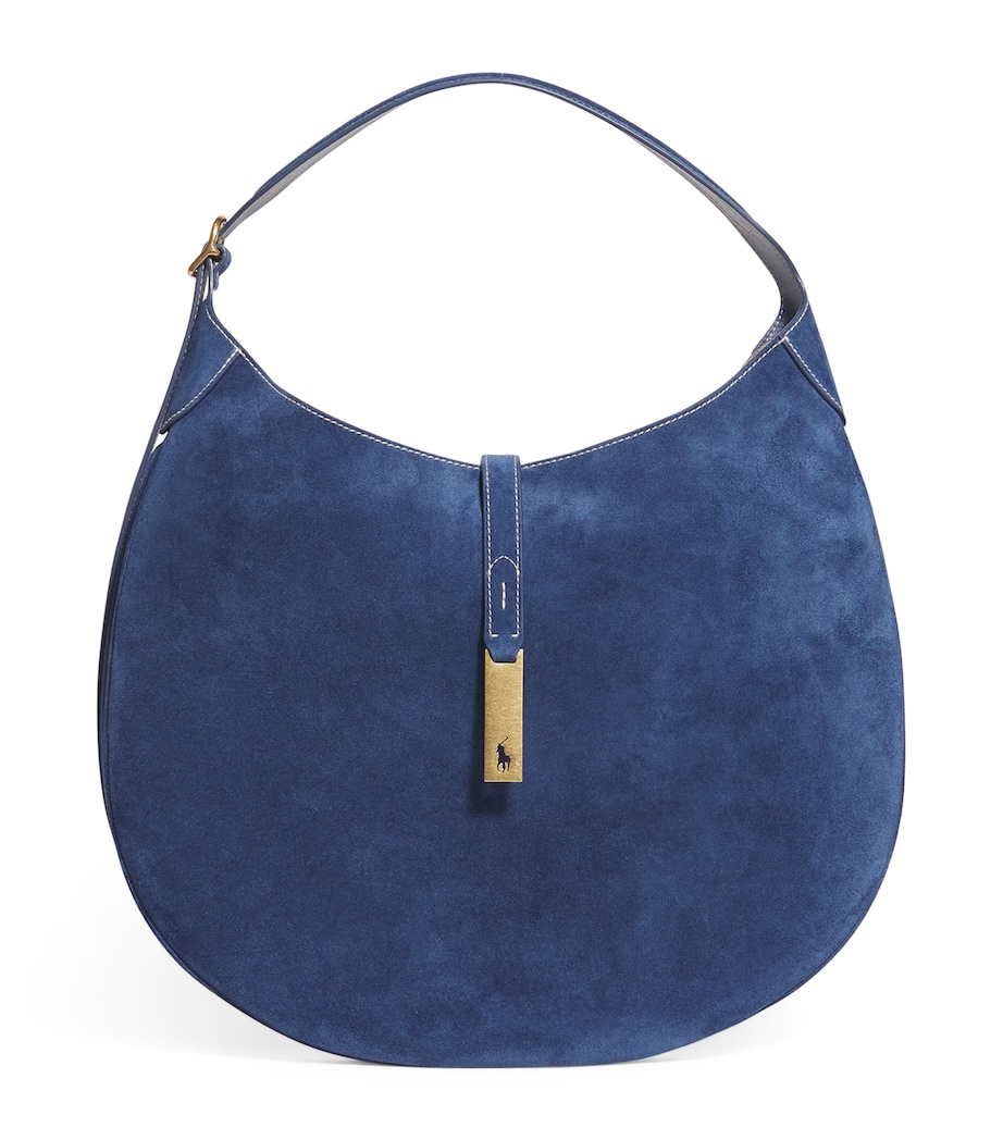 Medium Suede ID Shoulder Bag DARK JEAN Image 1
