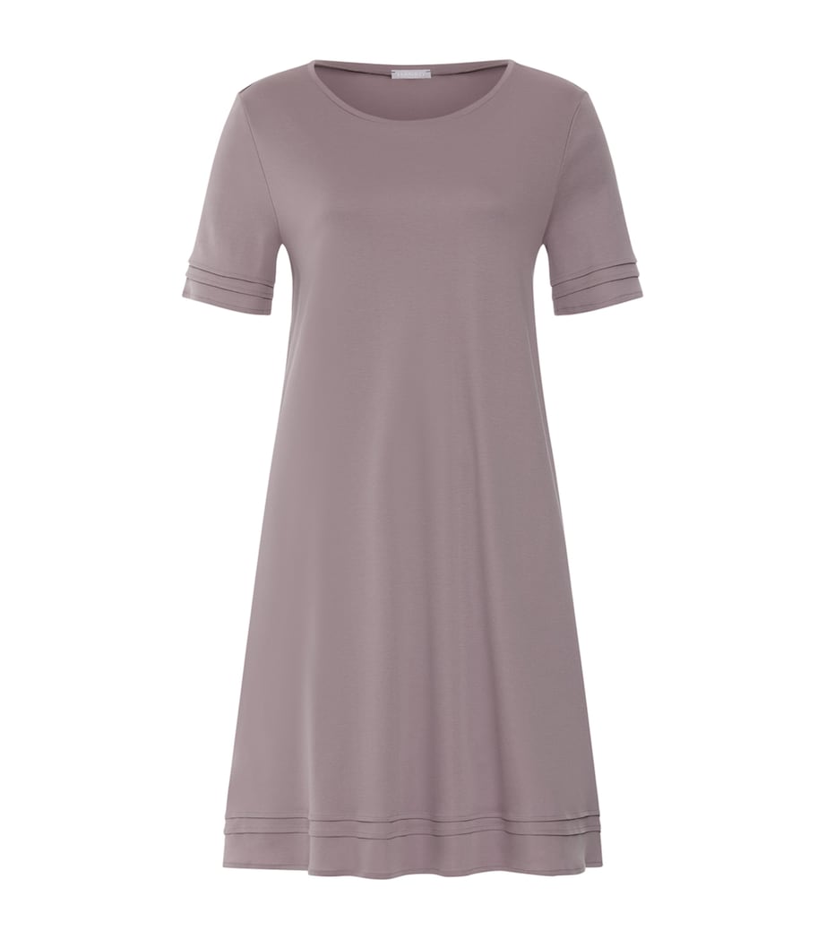 Hanro Womens Cotton Pilar Nightdress Stormy Rose Image 1