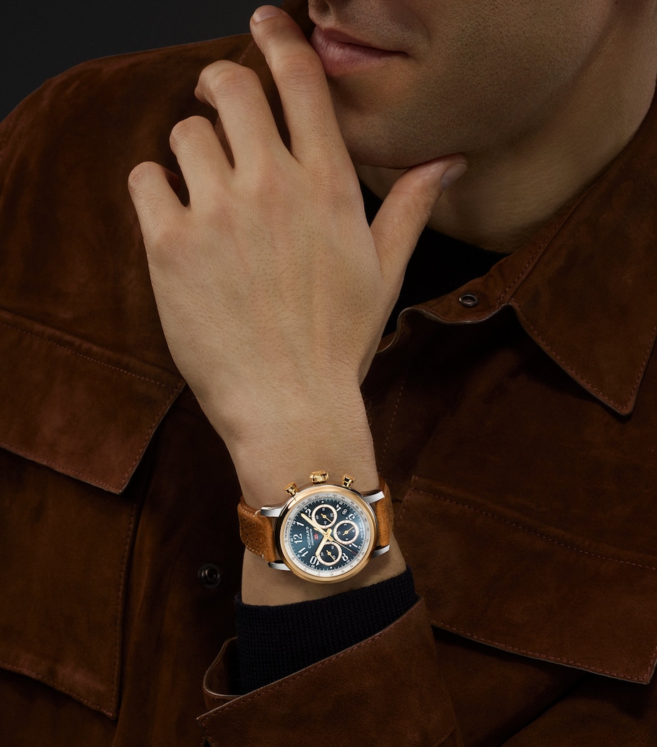 Yellow Gold and Lucent Steel Mille Miglia Chronograph Watch 40.5mm YELLOW GOLD/STAINLES Image 6