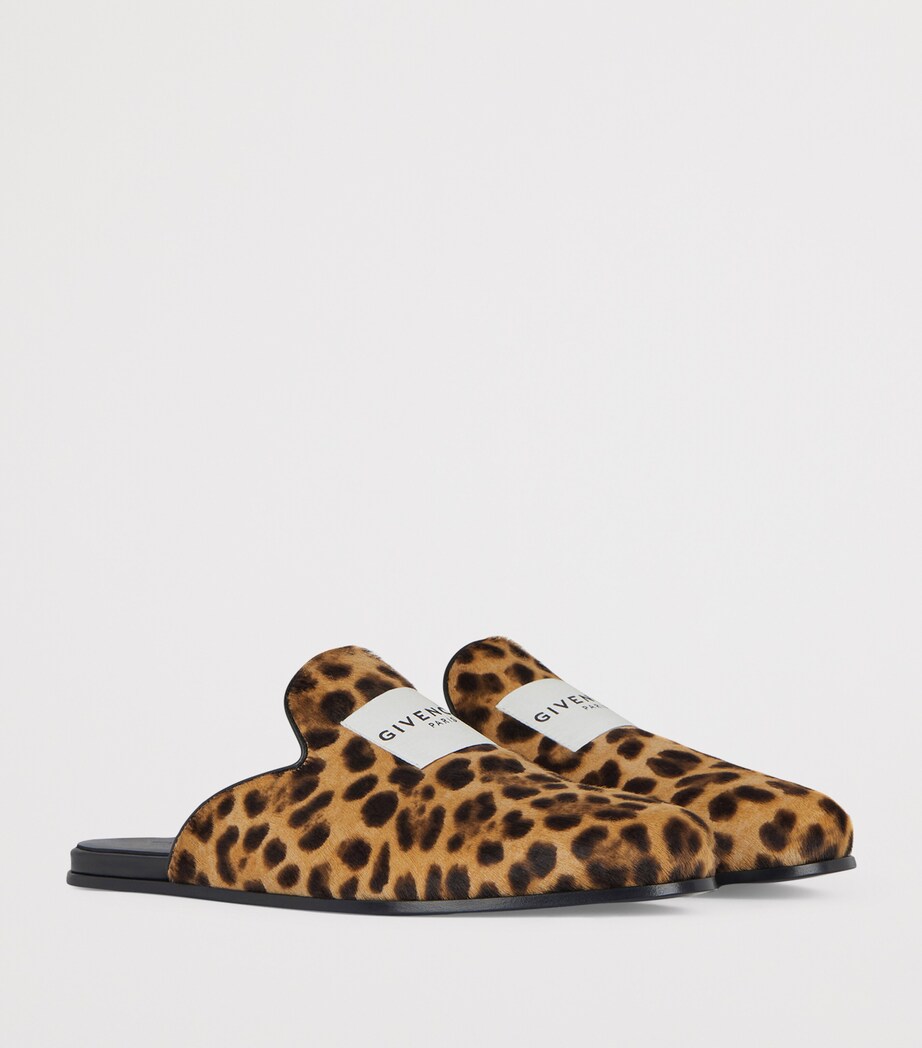 Leopard Print Lounge Mules BLACK/BEIGE Image 2