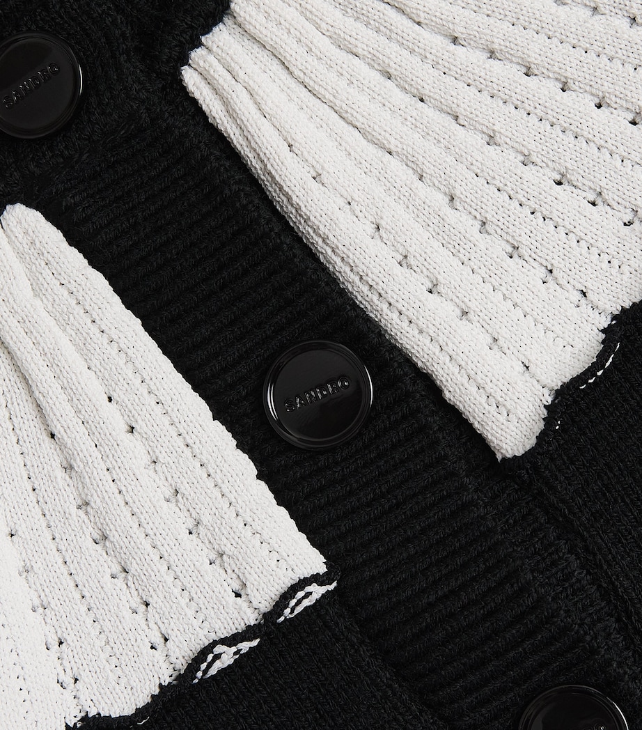 Frill-Detail Cardigan BLACK Image 5