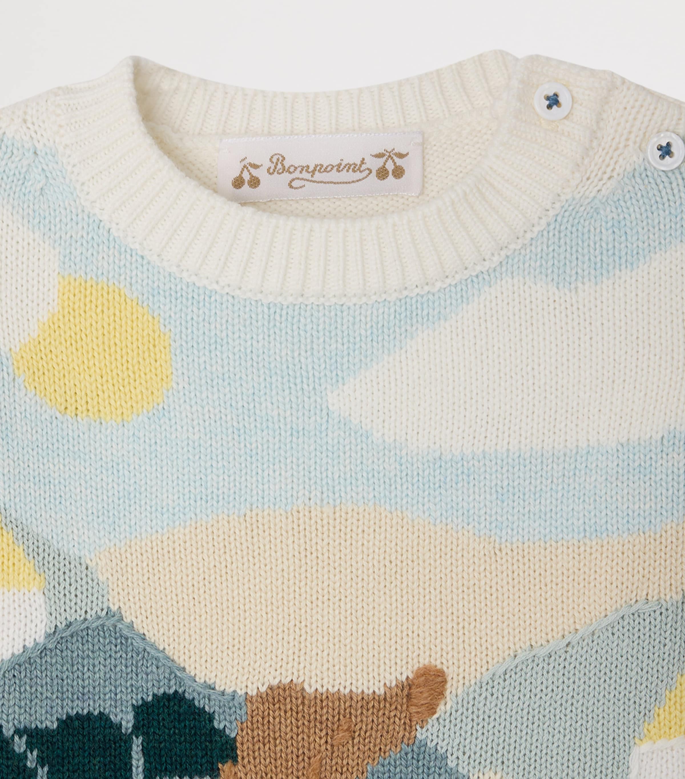 Cotton Knit Top and Trouser Set (6-12 Months) BEIGE Image 3