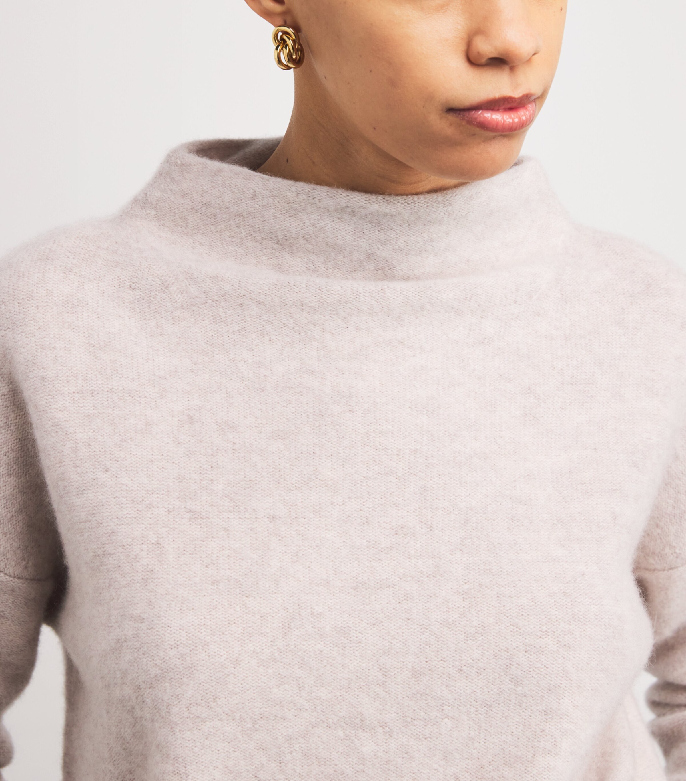 Cashmere Funnel-Neck Sweater 299MAR MARBLE Image 6