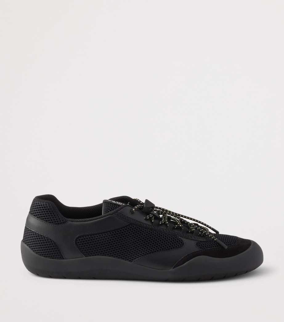 Prada Leather-Mesh Speedrock Sneakers Image 2