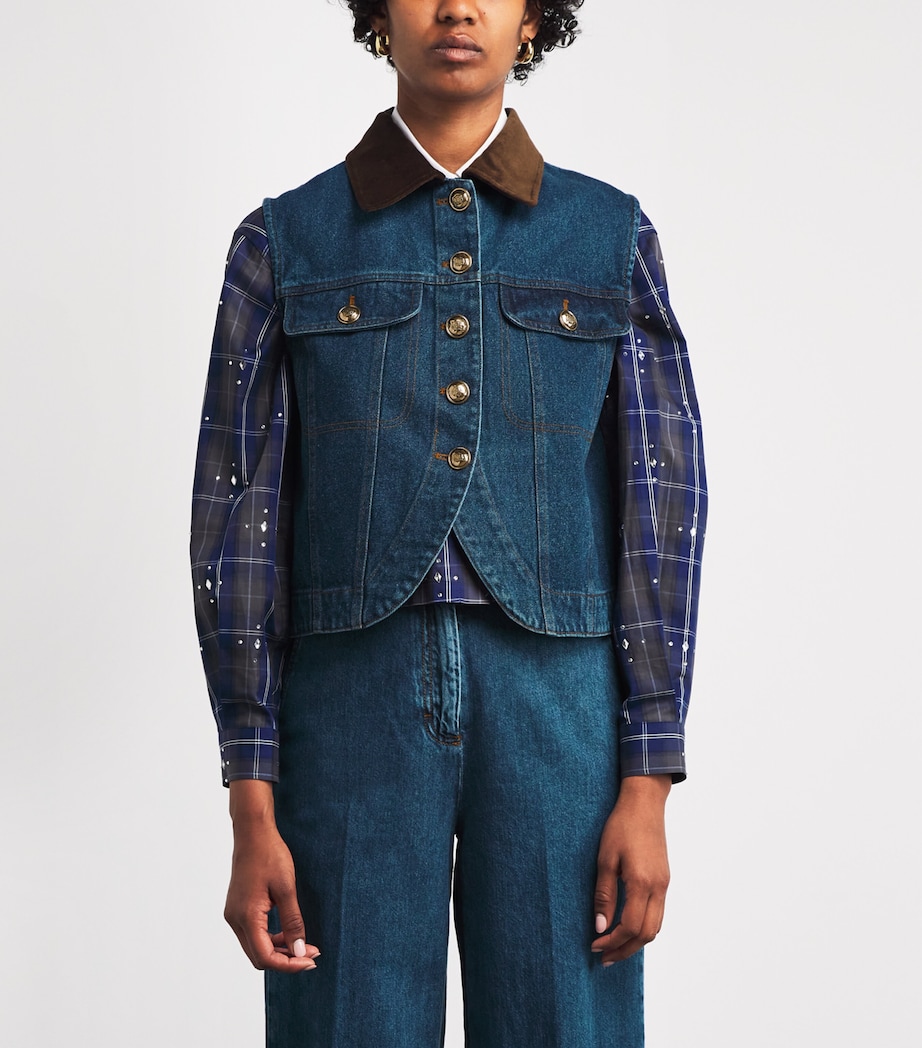 Denim Waistcoat BLUE JEAN Image 3