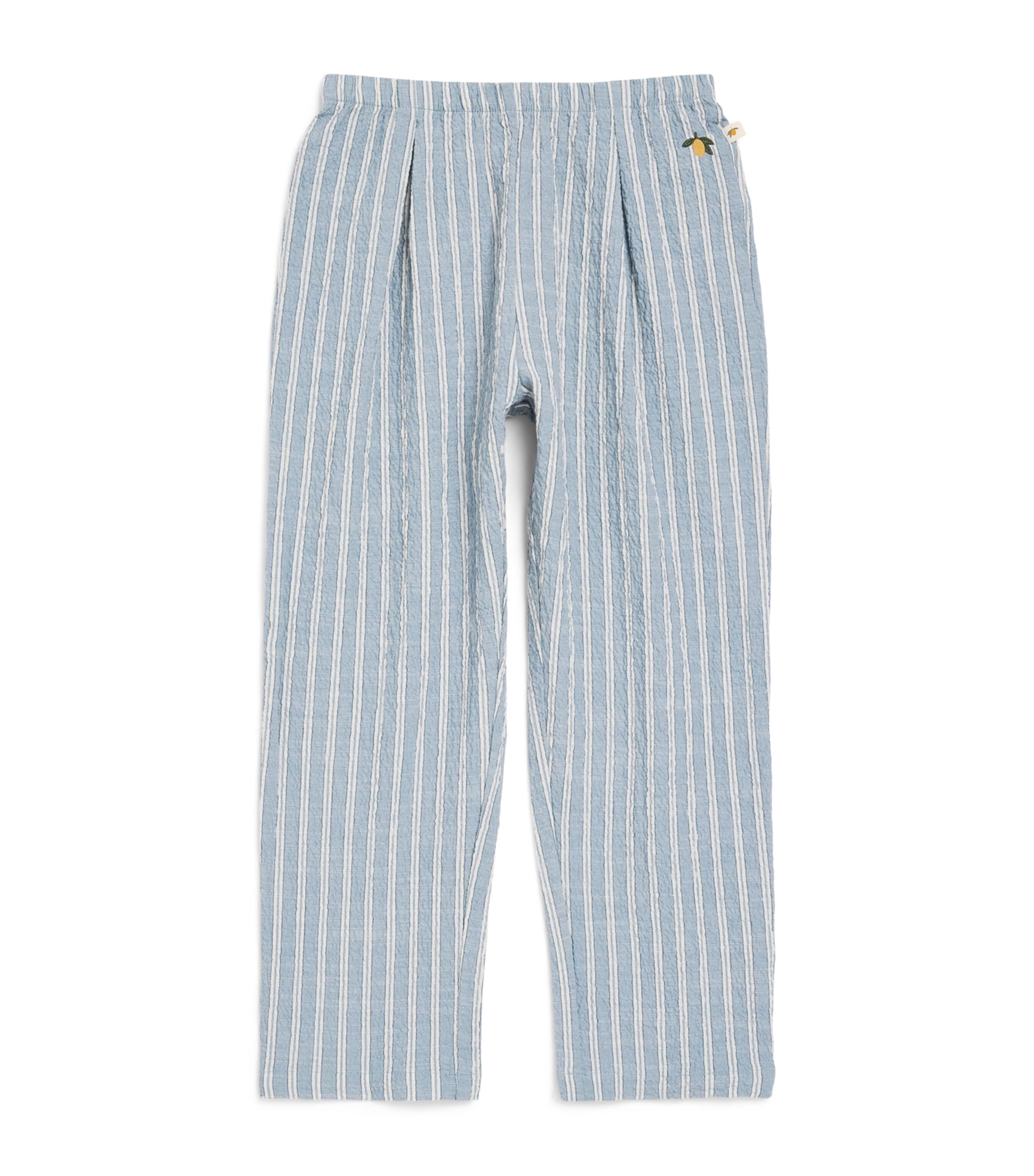 KONGES SLOJD Organic Cotton Elliot Chinos (12 Months-10 Years) Trio Bleu Stripe Image 1