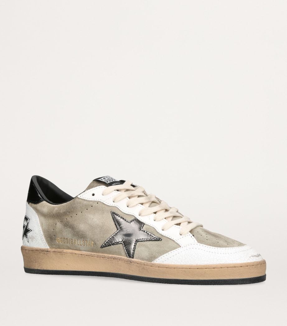 Golden Goose Leather Ball Star Sneakers Grey Mixed Image 3