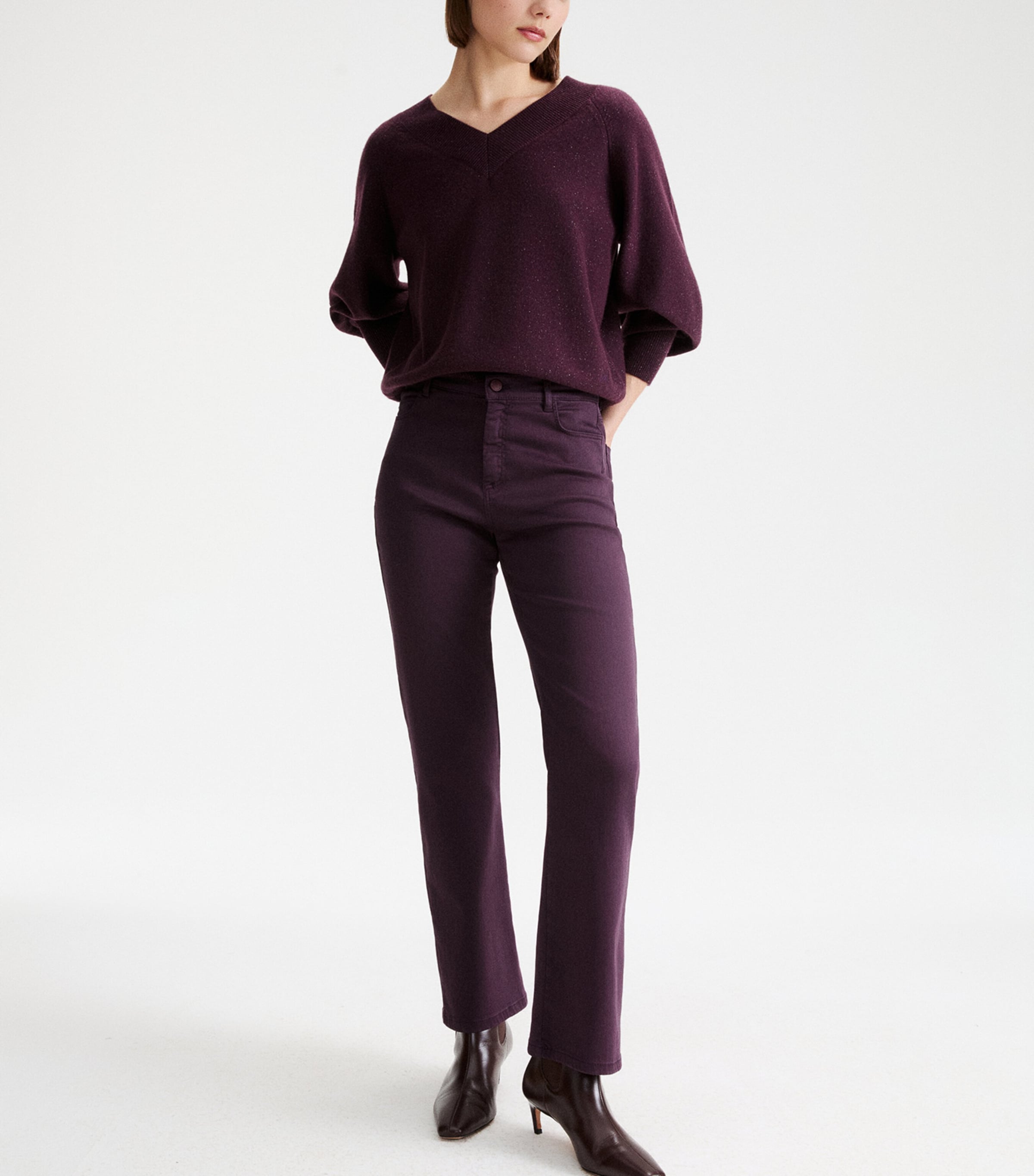 Marella Womens Straight Jeans Blackberry Image 4