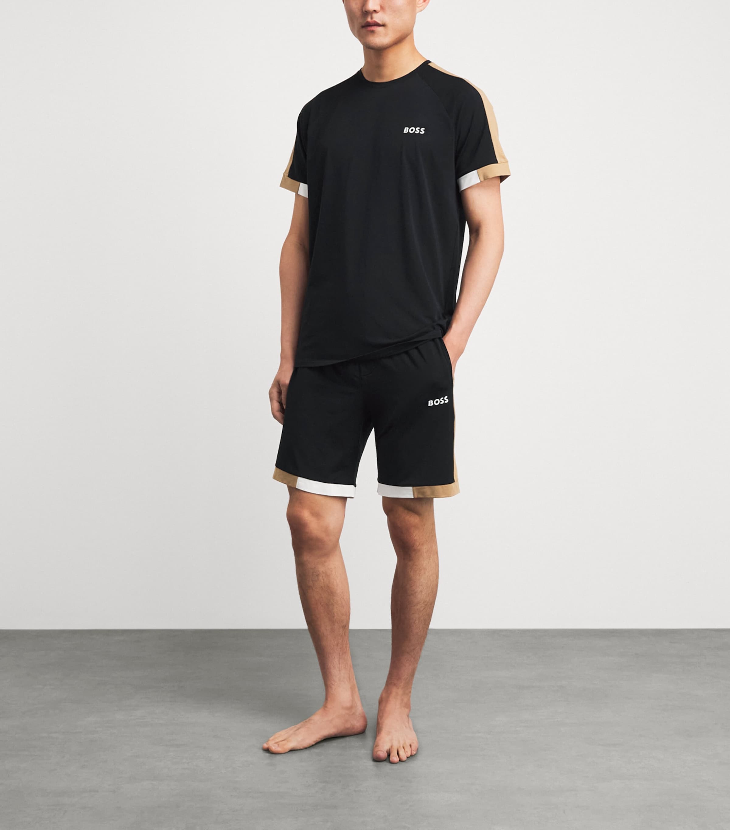 BOSS Mens Balance Sweatshorts Black Image 2