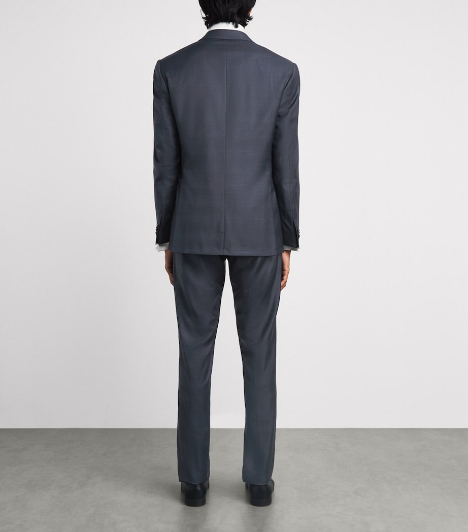 Corneliani Mens Virgin Wool 2-Piece Suit Blue Image 4