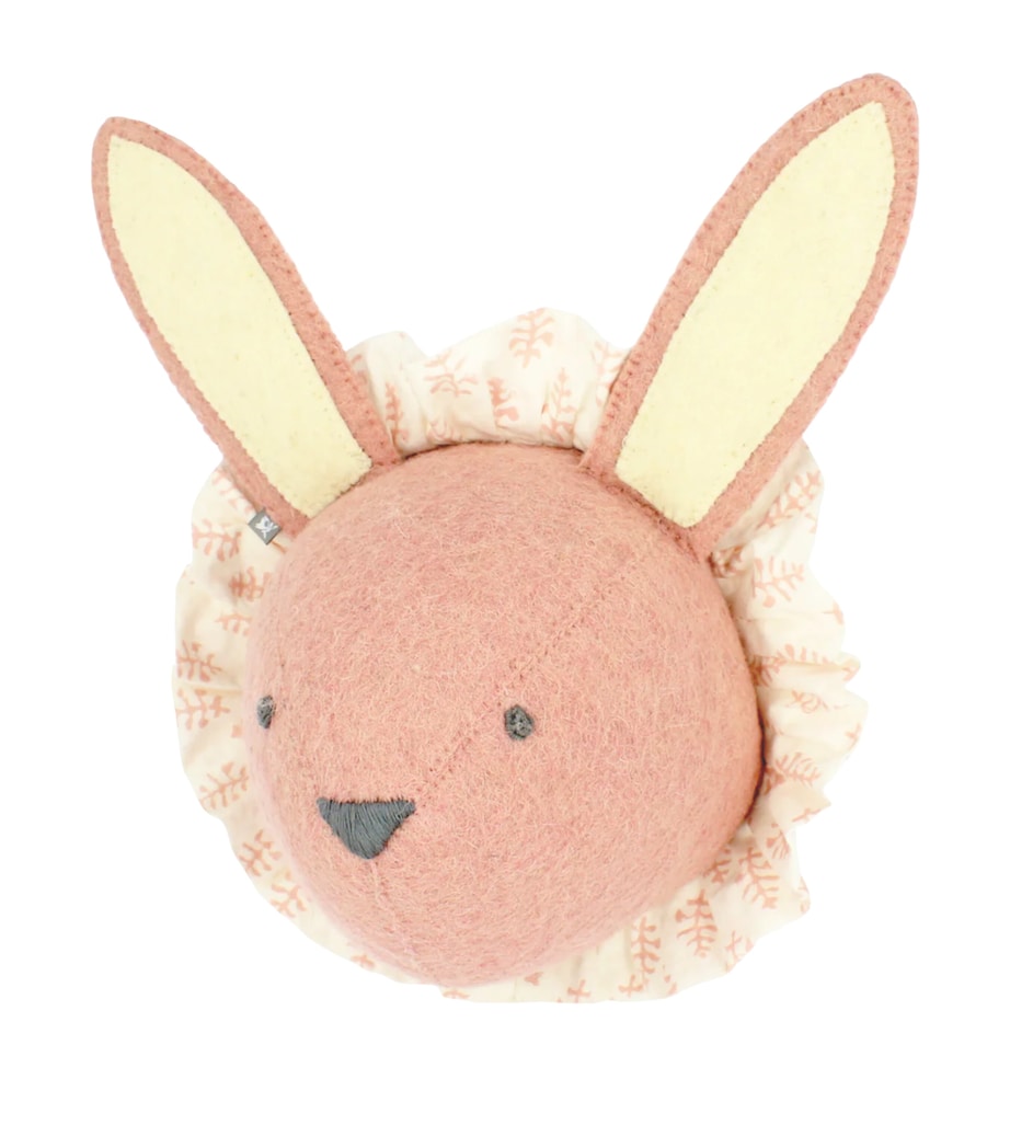 Mini Organic Wool Baby Rabbit Decoration (36cm) PINK Image 3