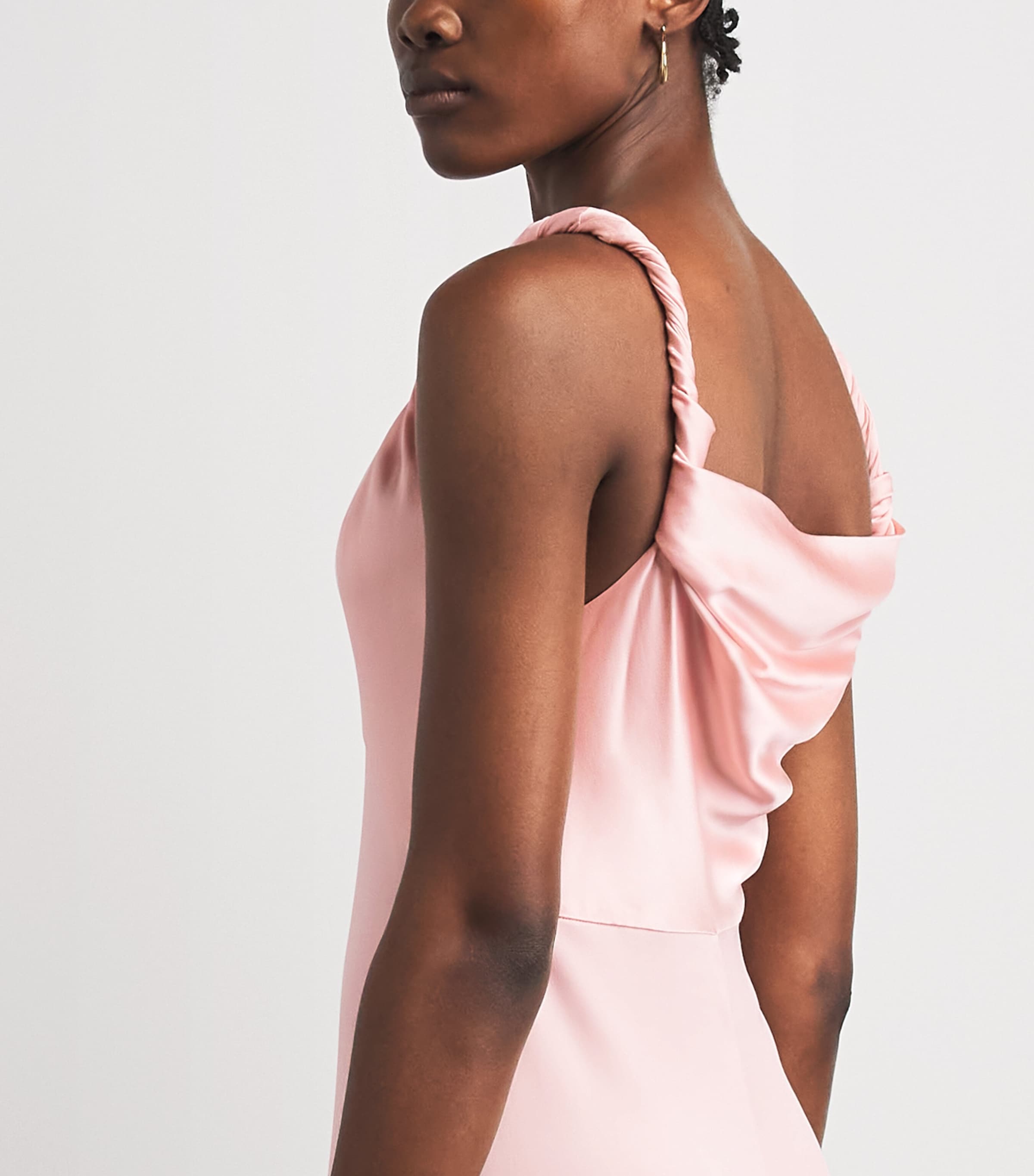 Alice+Olivia Womens Satin Andrina Maxi Dress English Rose Image 5