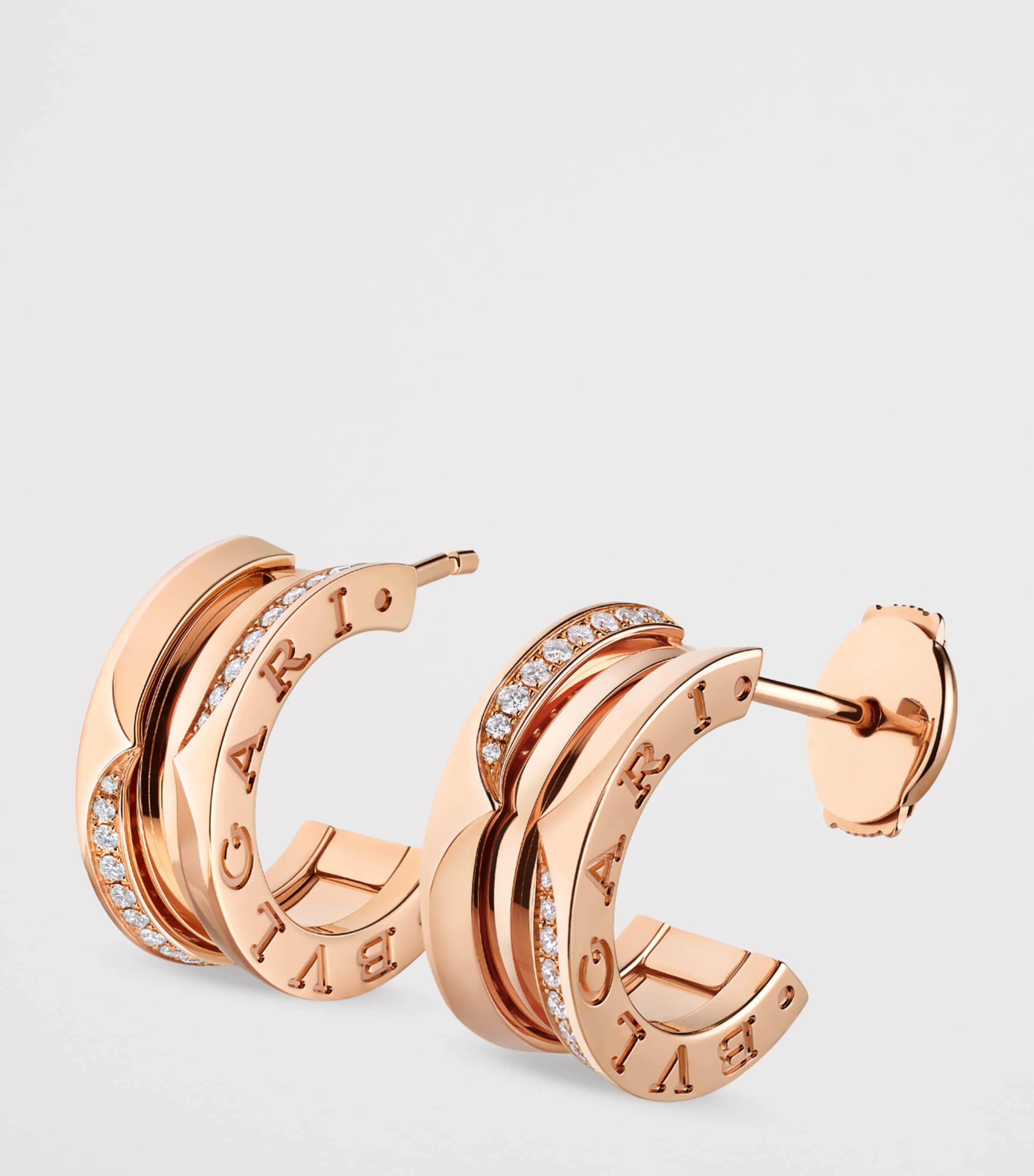 Rose Gold and Diamond B.zero1 Earrings PINK GOLD Image 2