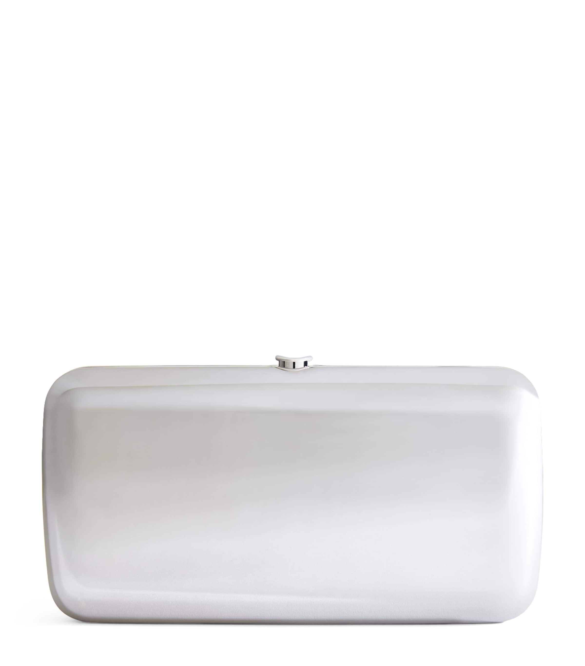 Shop Jeffrey Levinson Finley Mirrored Clutch Bag In Silver