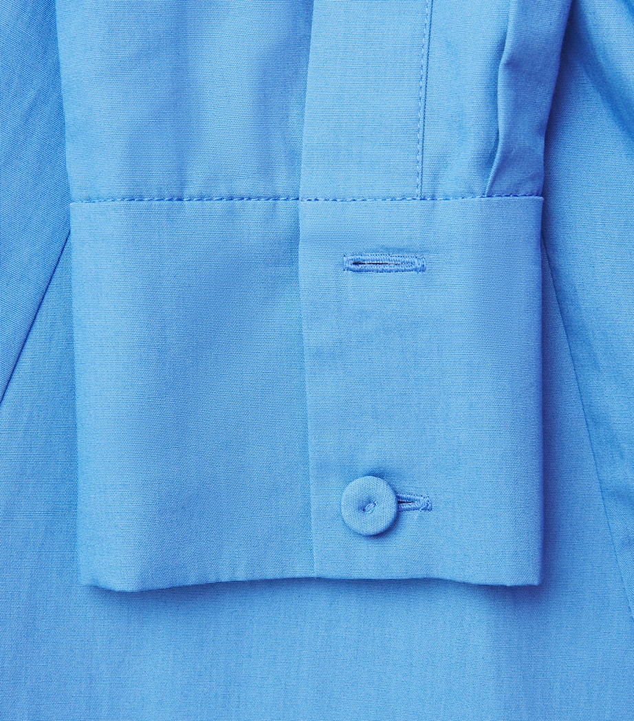 Emilia Wickstead Womens Cotton Marione Midi Shirt Dress Blue Image 6