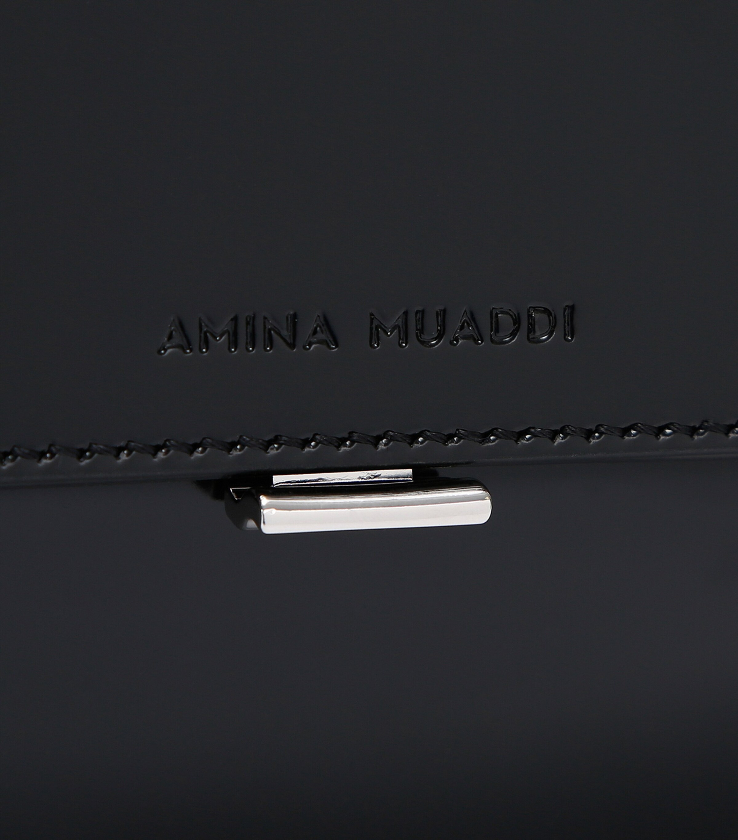 Amina Muaddi Ami Shoulder Bag Black Image 4