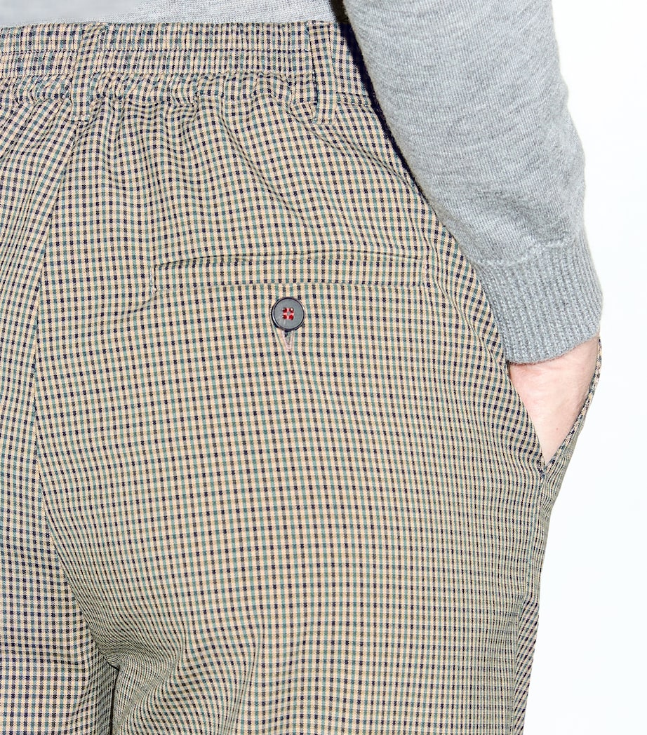 MAX&Co. Womens Houndstooth Check Wide-Leg Trousers Beige Image 5
