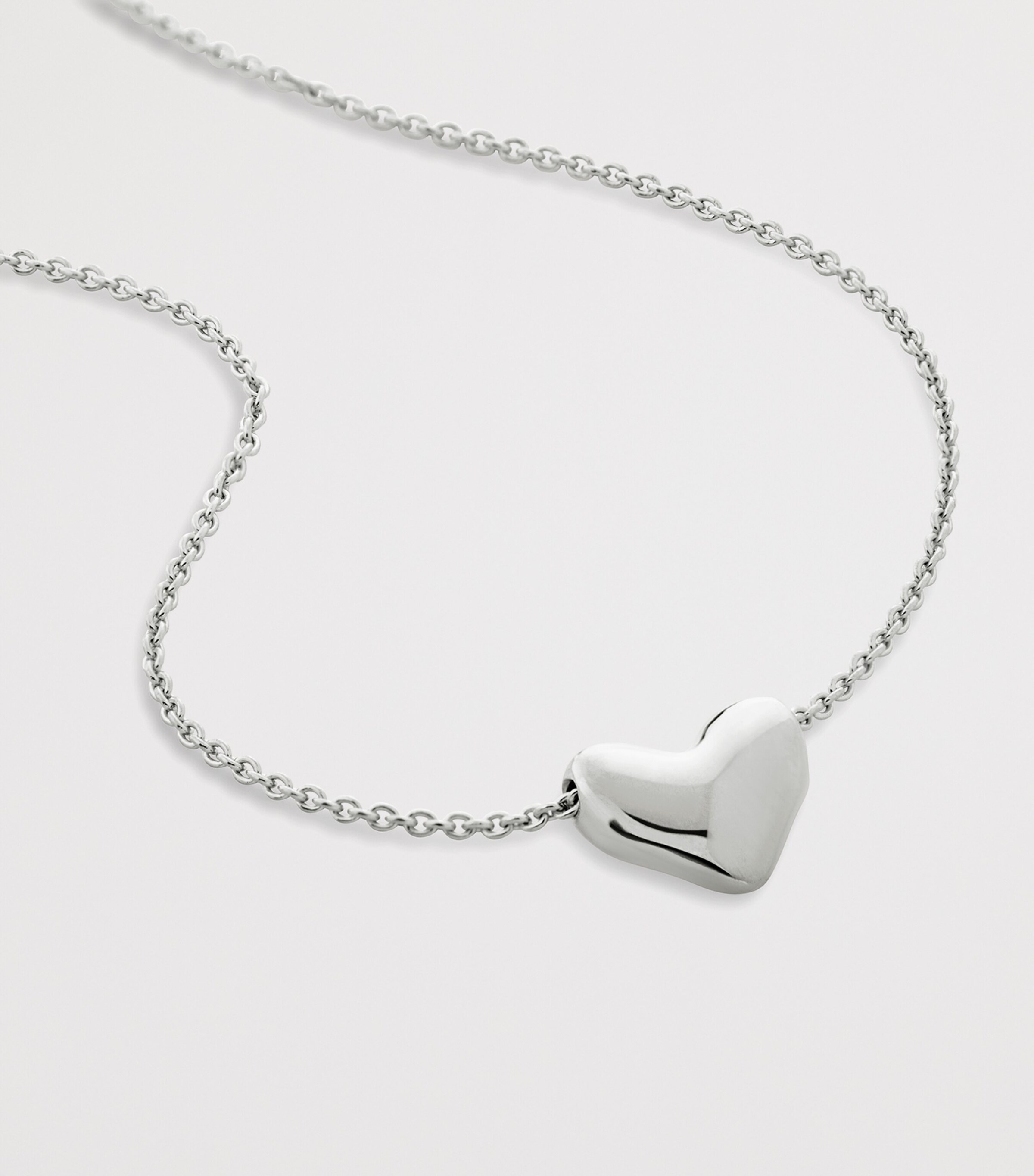 Monica Vinader Sterling Silver Heart Necklace Sterling Silver Image 2