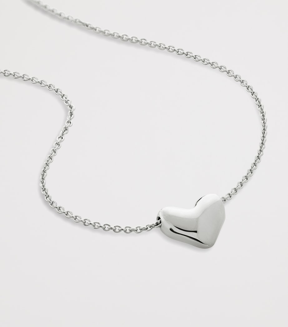 Monica Vinader Sterling Silver Heart Necklace Sterling Silver Image 2