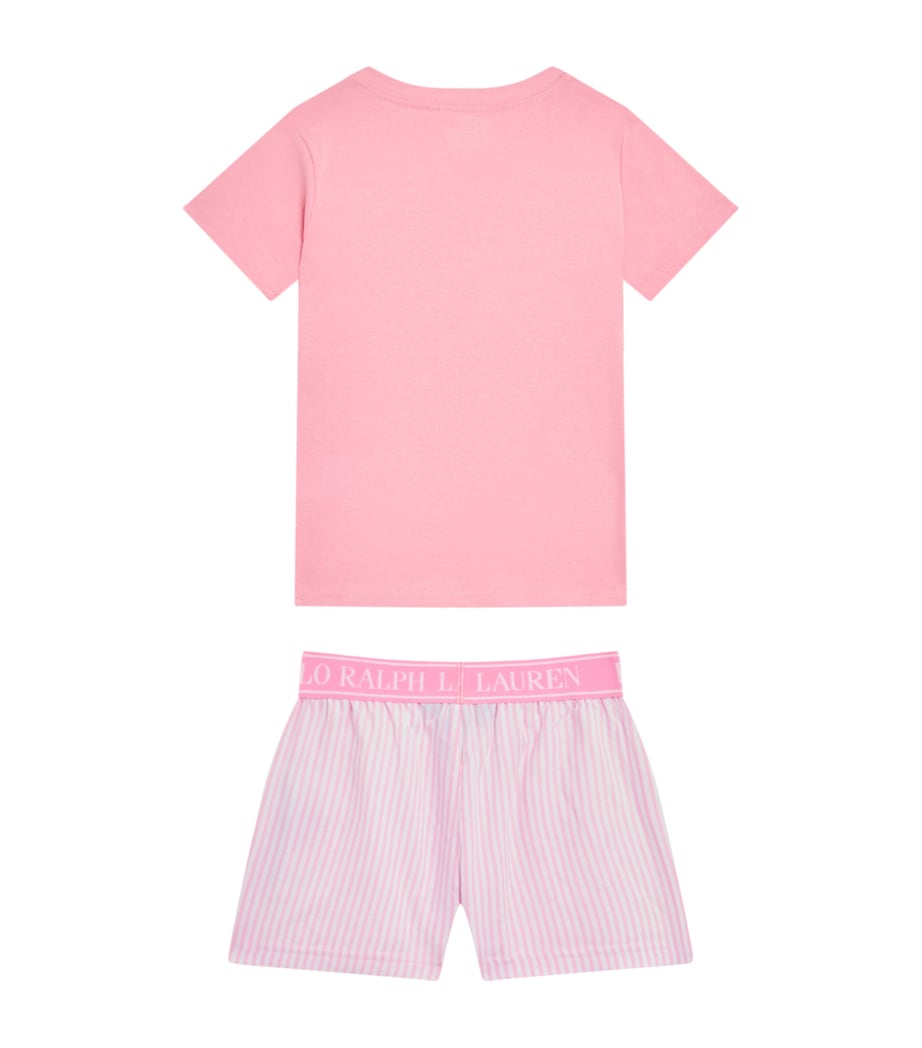 Logo Pyjama Set (4-6 Years) W2QWHITE/CARMEL PINK Image 3