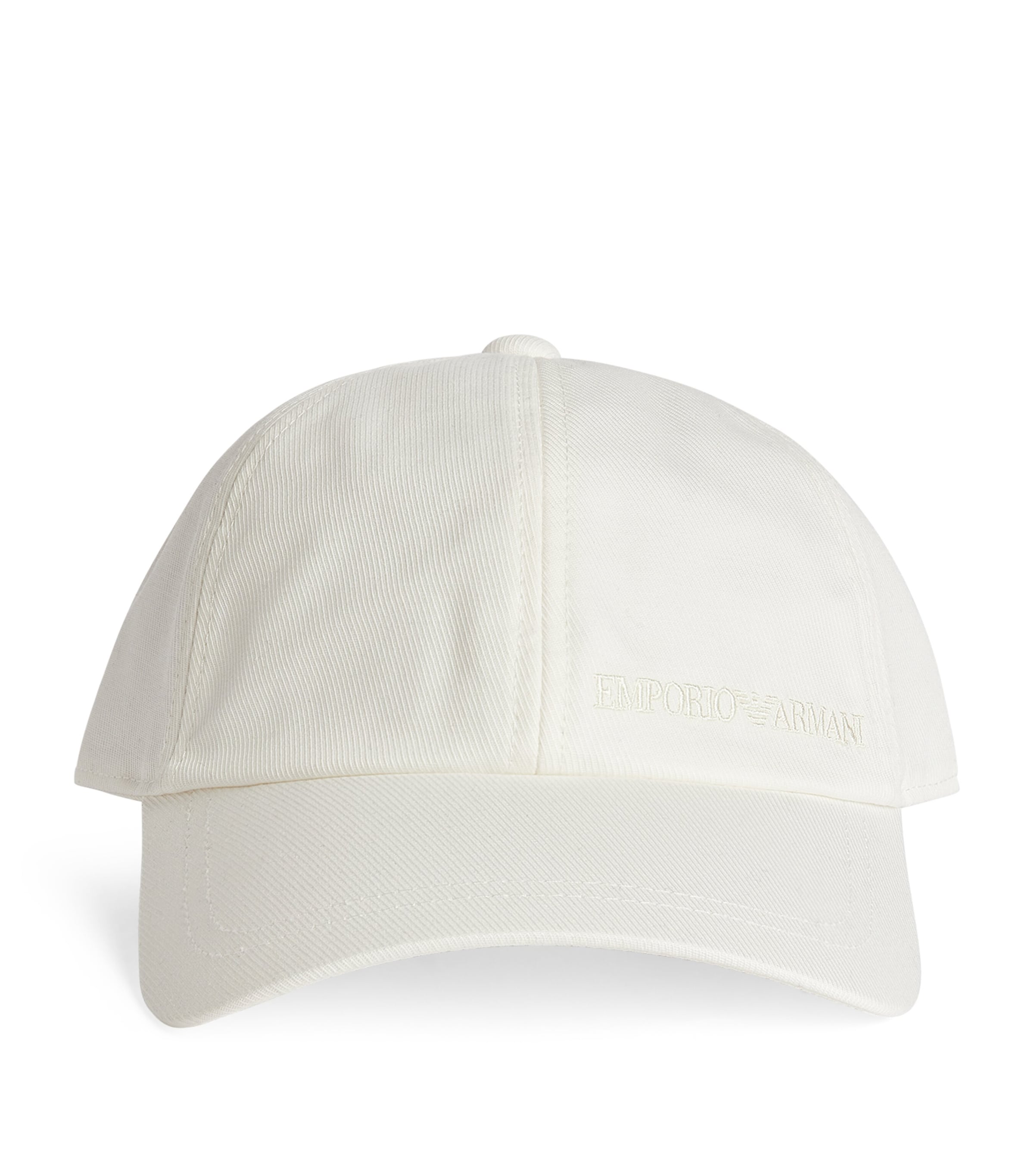 Emporio Armani Embroidered Logo Baseball Cap In White