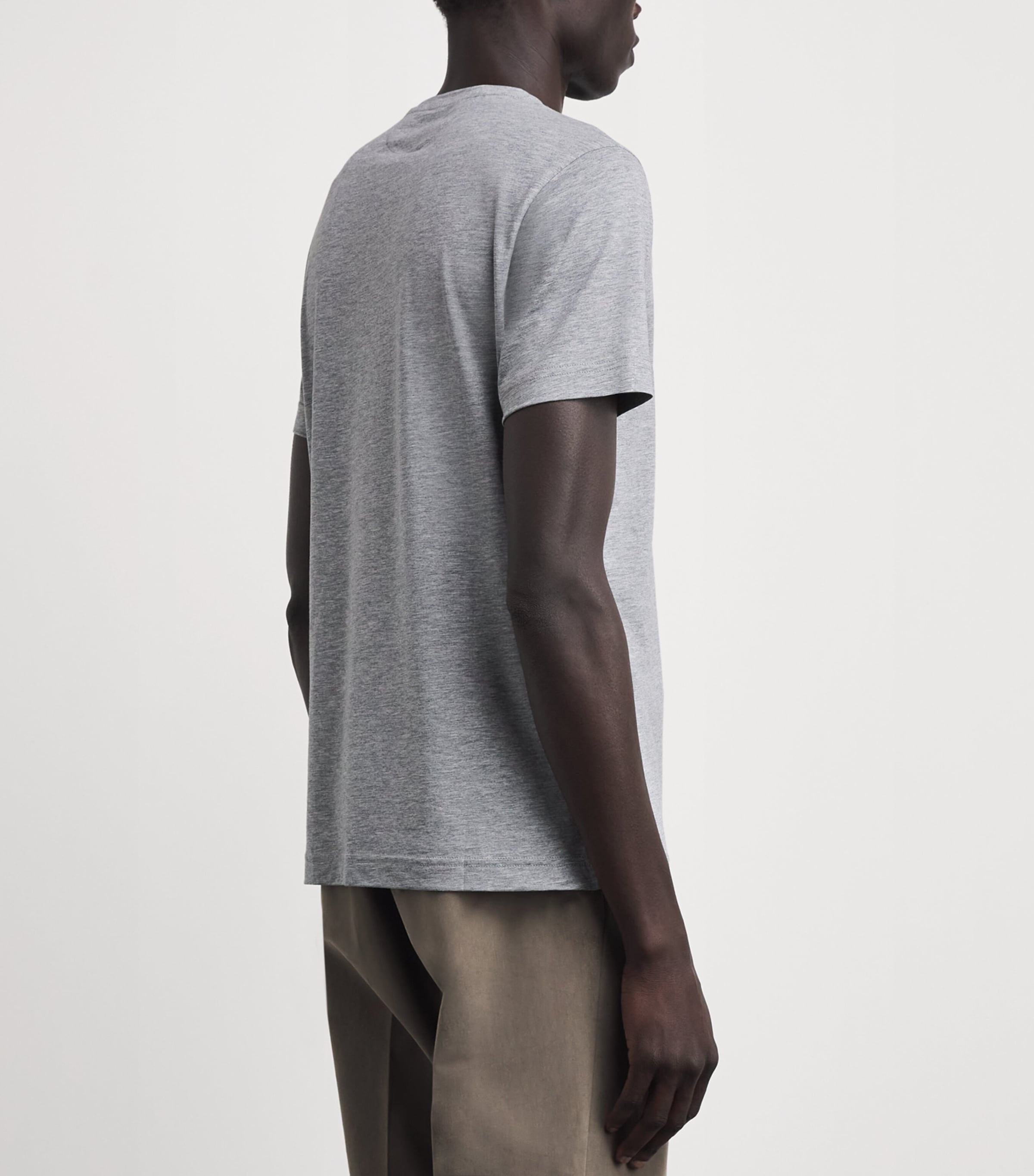 Pal Zileri Mens Crew-Neck T-Shirt Grey Image 5