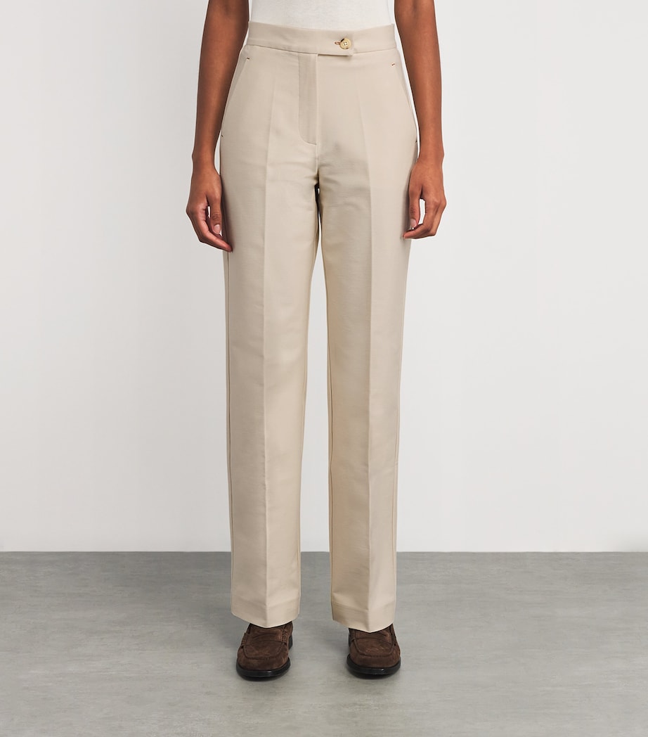 Jersey Ulivo Straight Trousers IVORY Image 3
