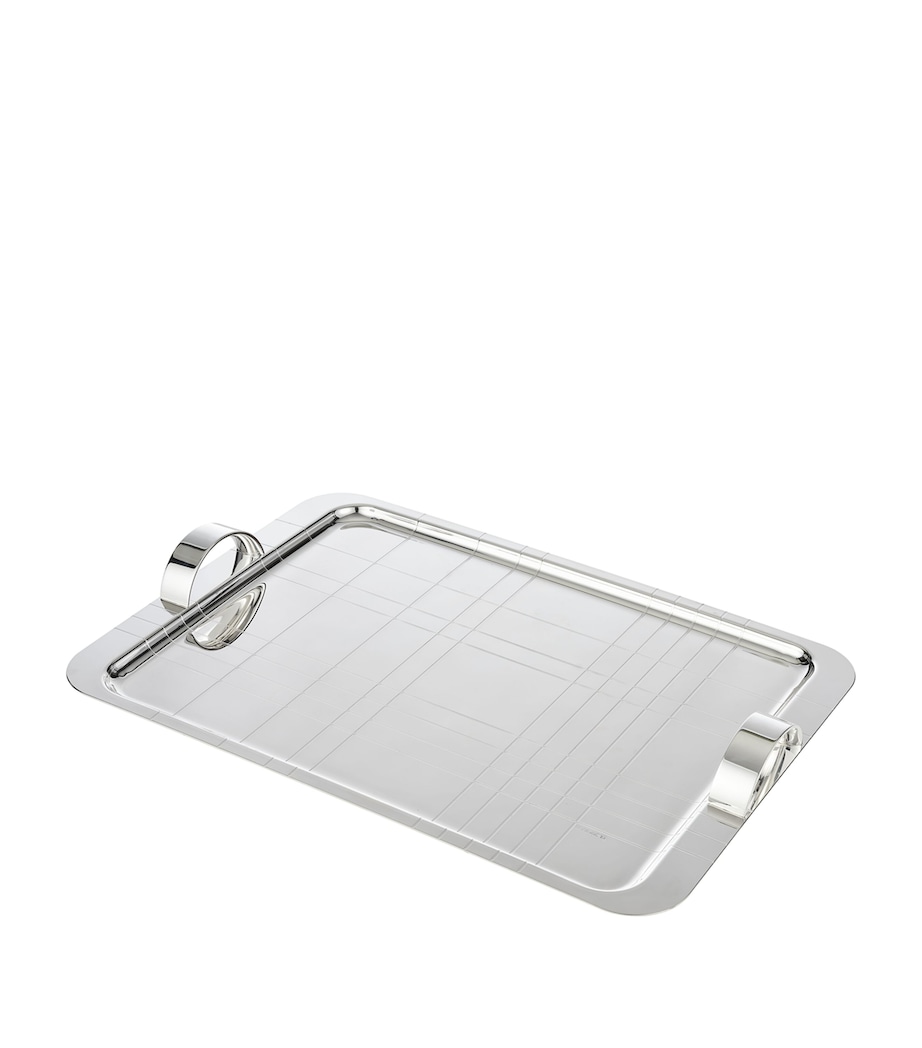 Silver-Plated Graphik Handheld Tray (45cm x 32cm) SILVER Image 3