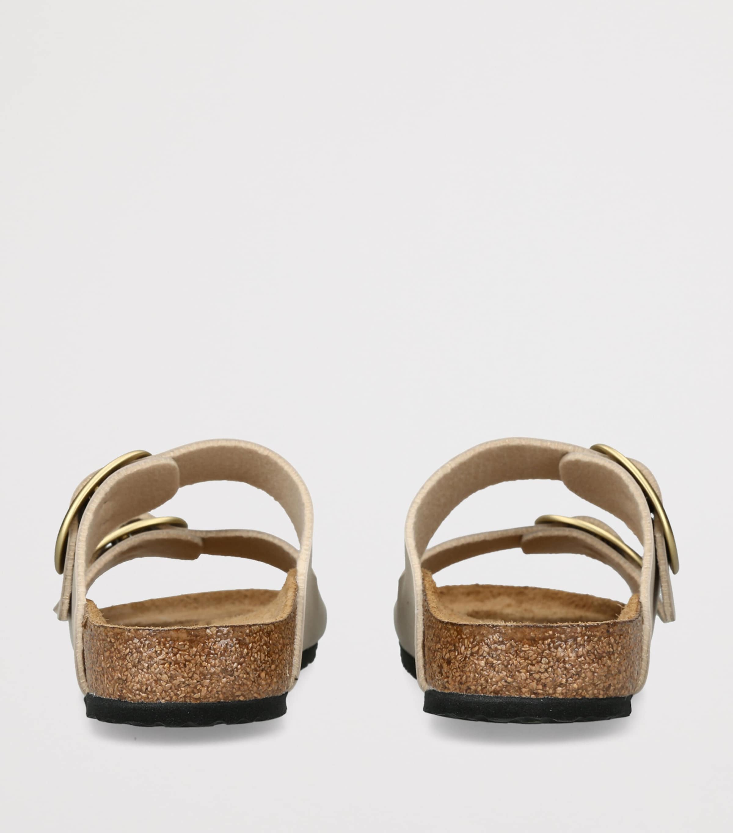 Birkenstock Kids Leather Arizona Big Buckle Sandals Beige Image 4